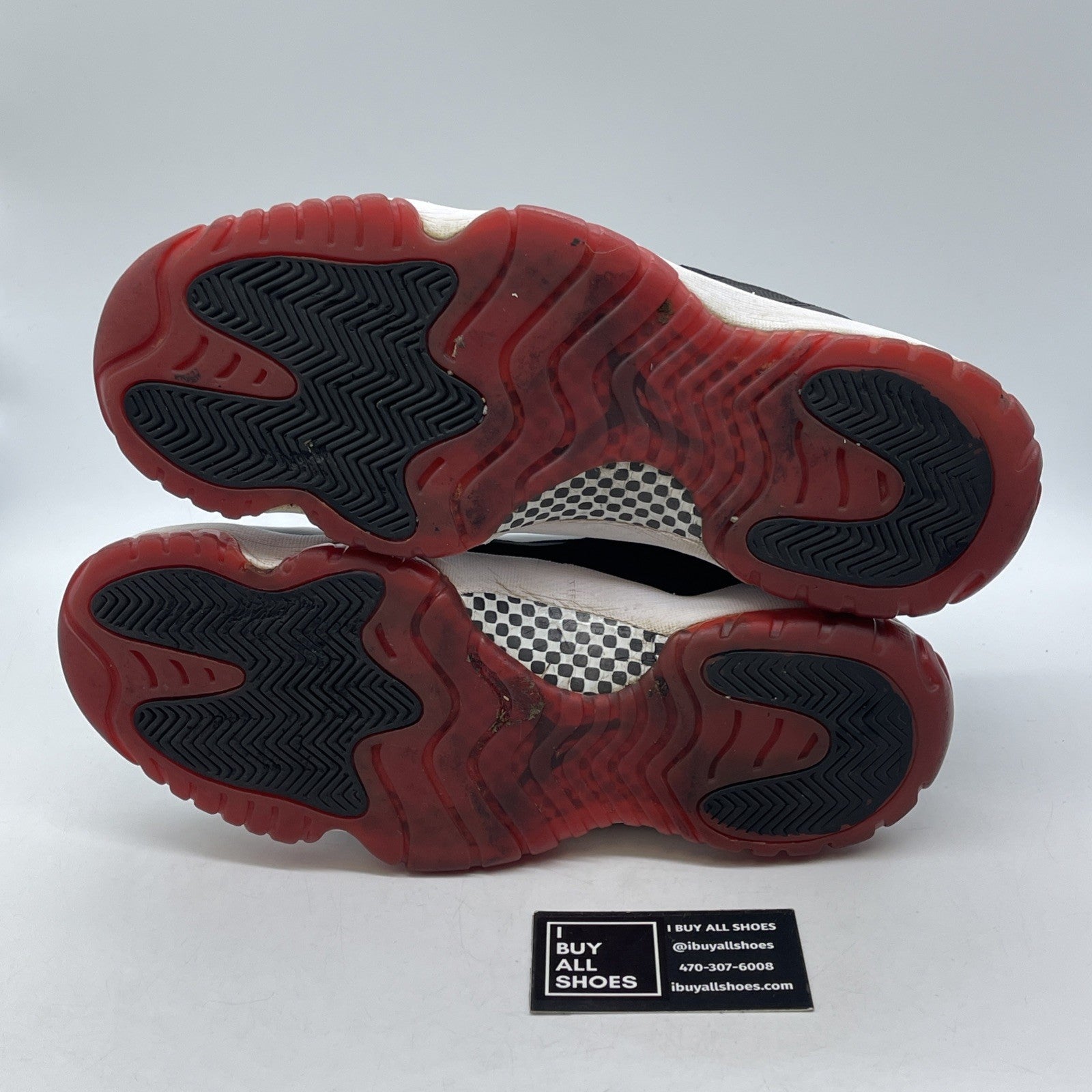 Size 11.5 - Jordan 11 Retro High Bred Black Red Suede Leather (378037-061)