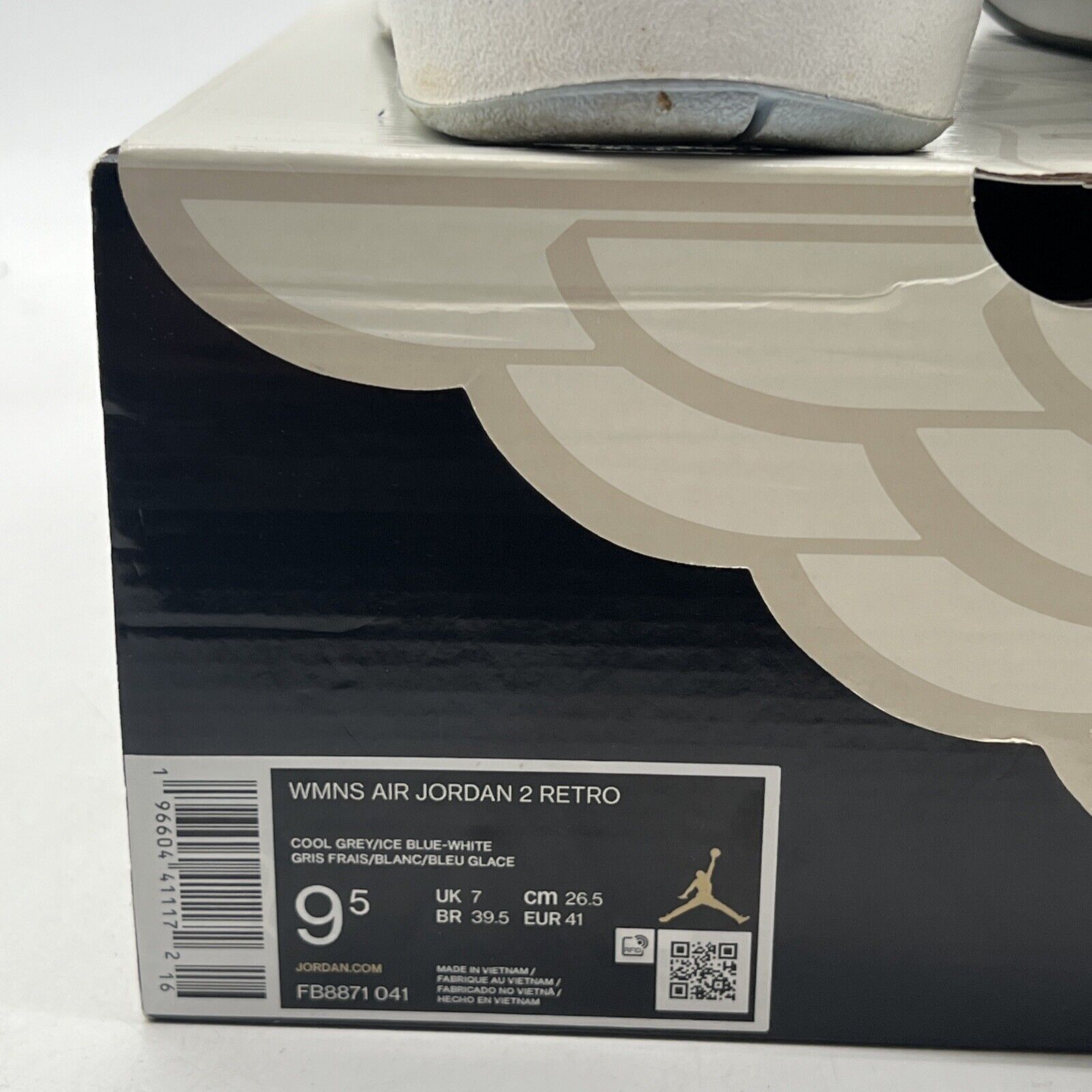 Size 9.5 - Air Jordan 2 Retro Cool Grey W (FB8871-041)