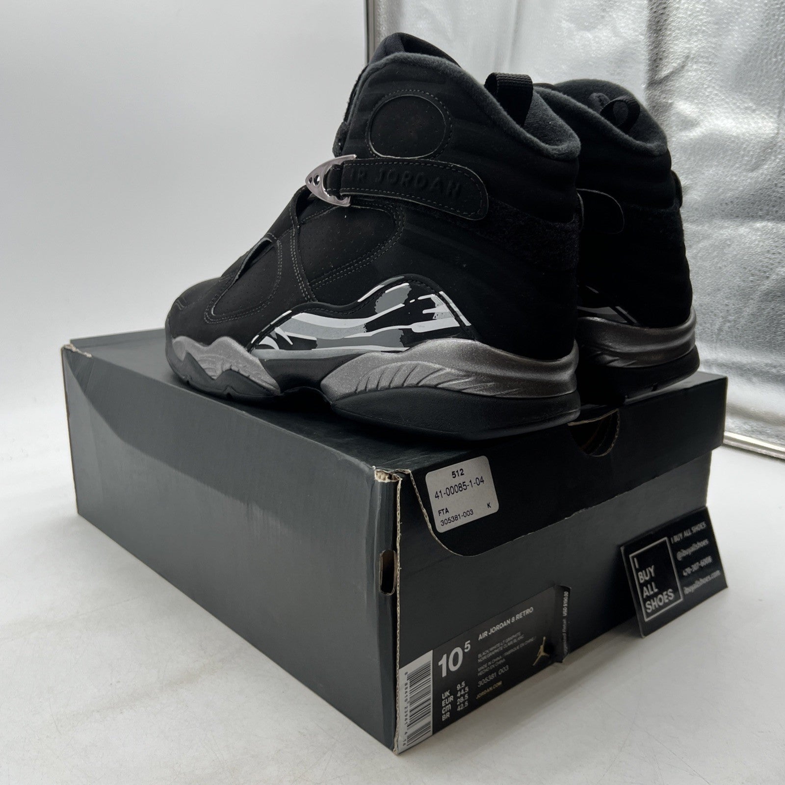 Size 10.5 - Air Jordan 8 Retro 2015 Chrome (305381-003)