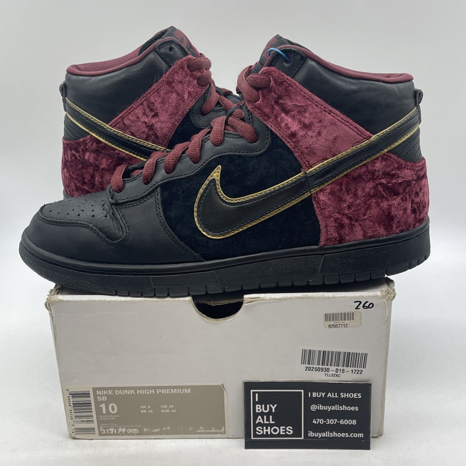 Size 10 - Nike Dunk Premium SB High Bloody Sunday (313171-005)