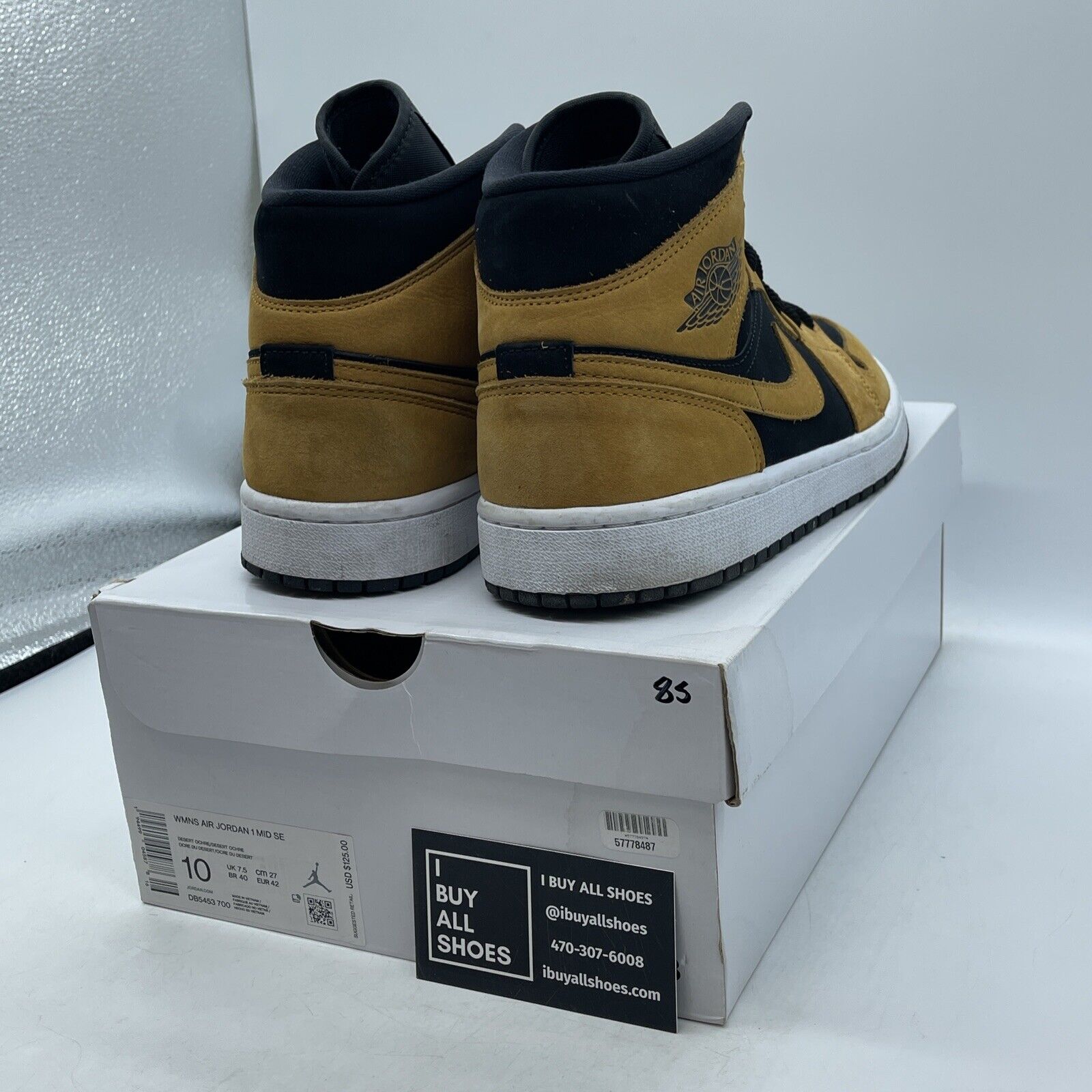 Size 10W- Air Jordan 1 SE Mid Desert Ochre Black Brown Suede (DB5453-700)