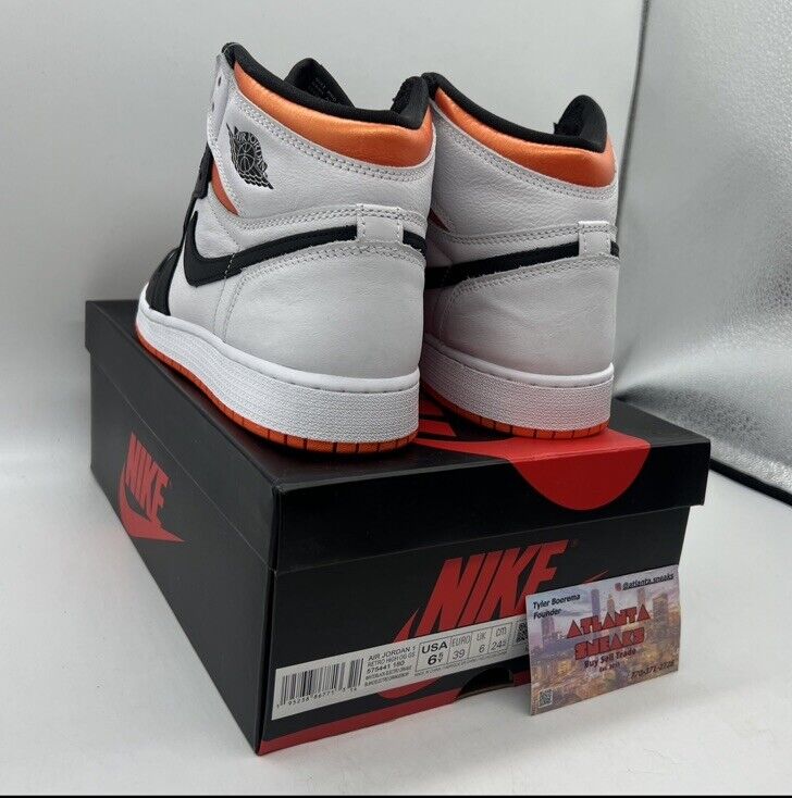 Size 6.5 - Jordan 1 Retro High Electro Orange White Black Orange Brand New DS