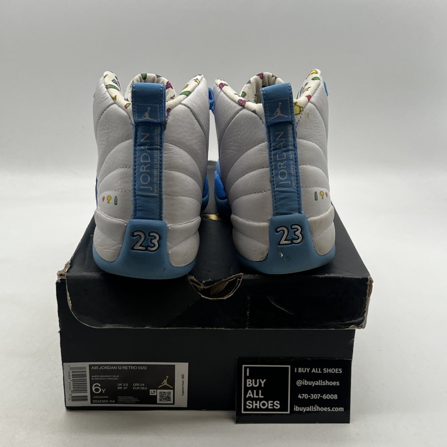 Size 6Y - Air Jordan 12 Retro Mid Emoji (DQ4365-114)