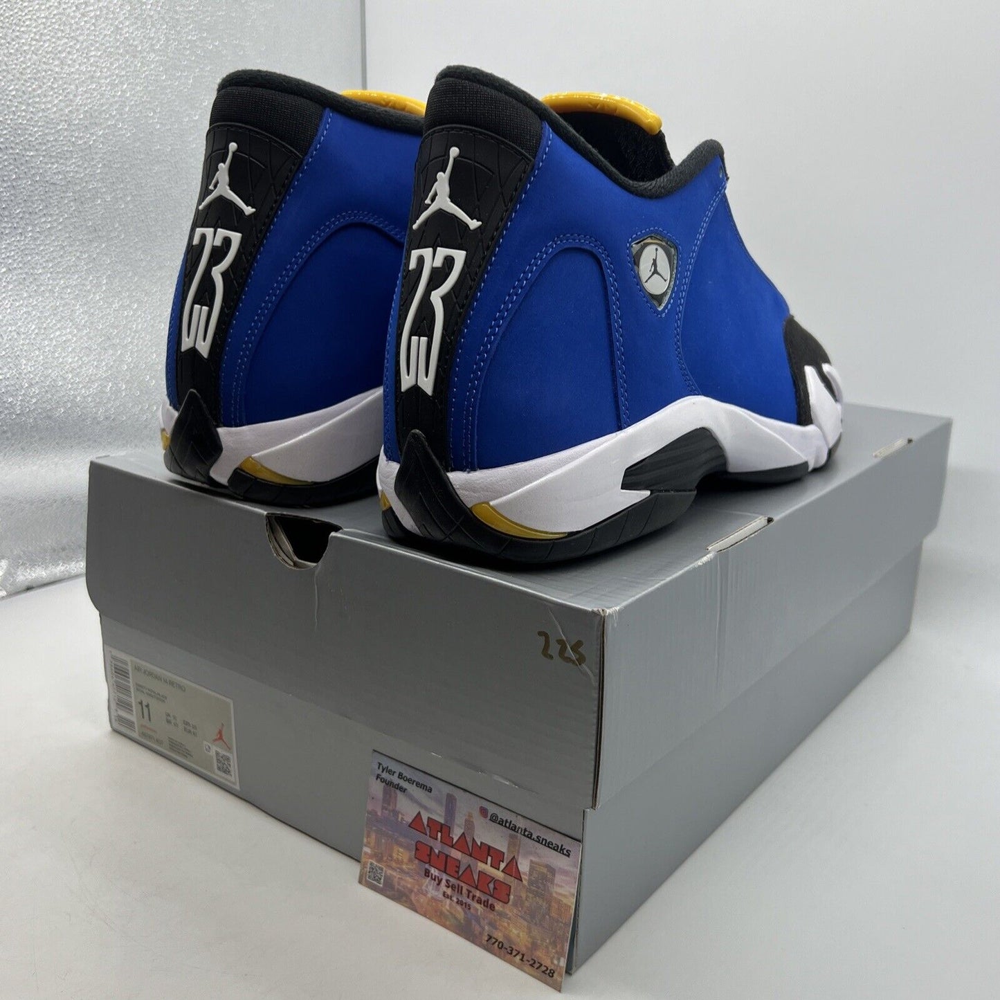 Size 11 - Air Jordan 14 Retro Laney White Black Suede (487471-407)