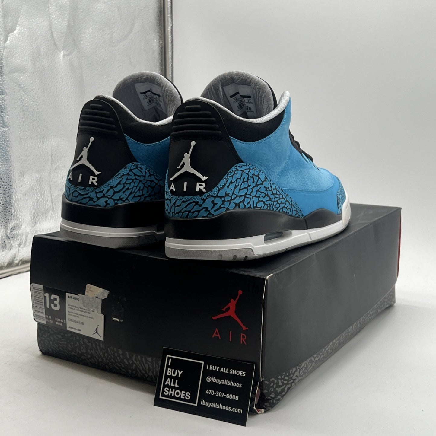 Size 13 - Air Jordan 3 Retro Powder Blue (136064-406)