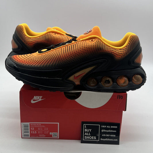Size 12 - Nike Air Max DN SE Shoes Black Laser Orange Comet Red (HM0810-800)