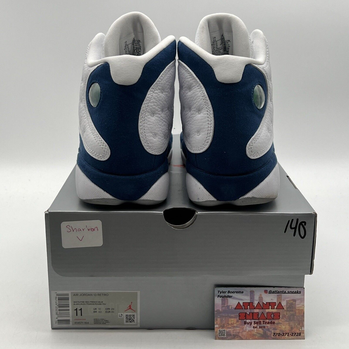 Size 11 - Jordan 13 Retro Mid French Blue White Grey Suede Leather (414571-164)