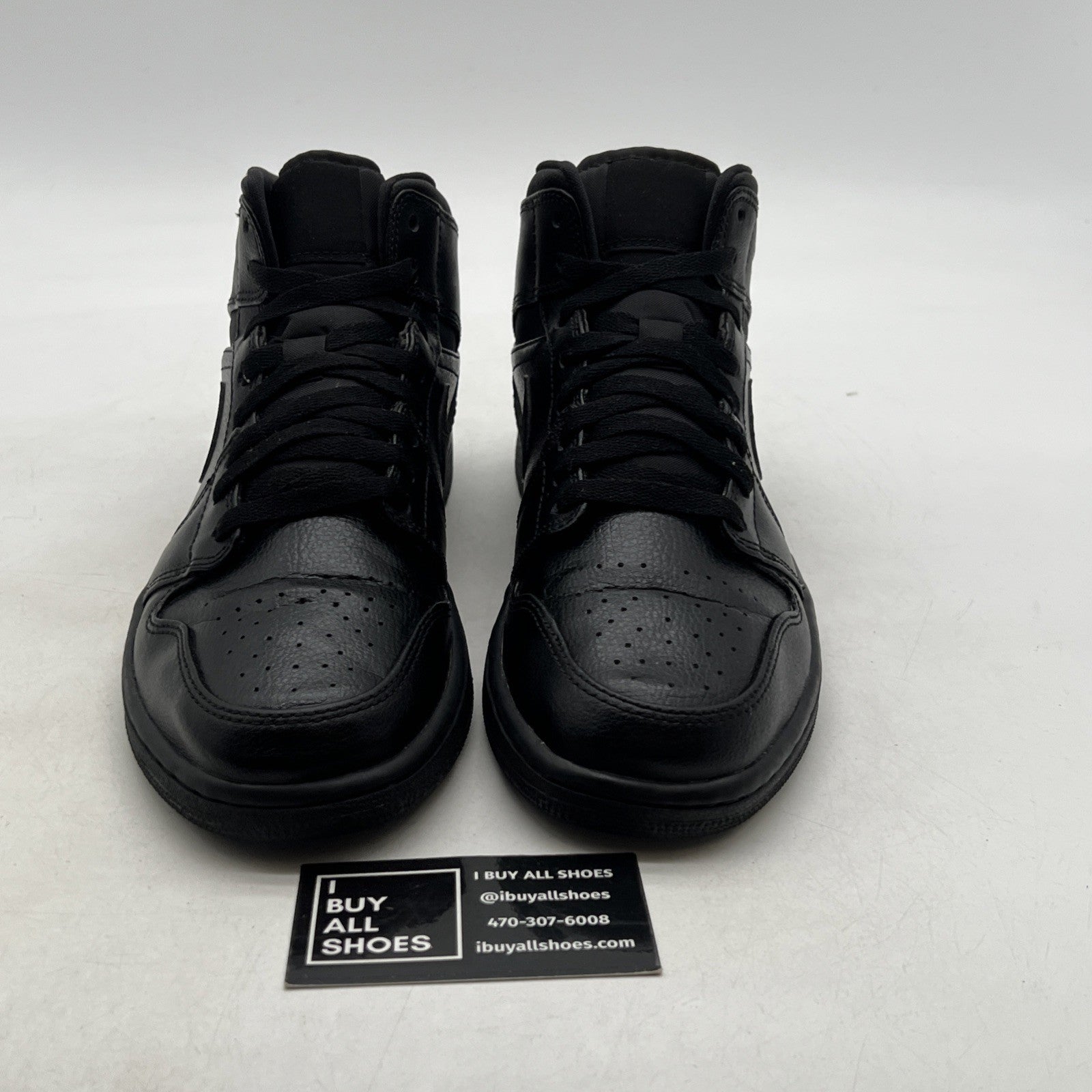 Size 9.5 - Air Jordan 1 Mid Black (554724-030)