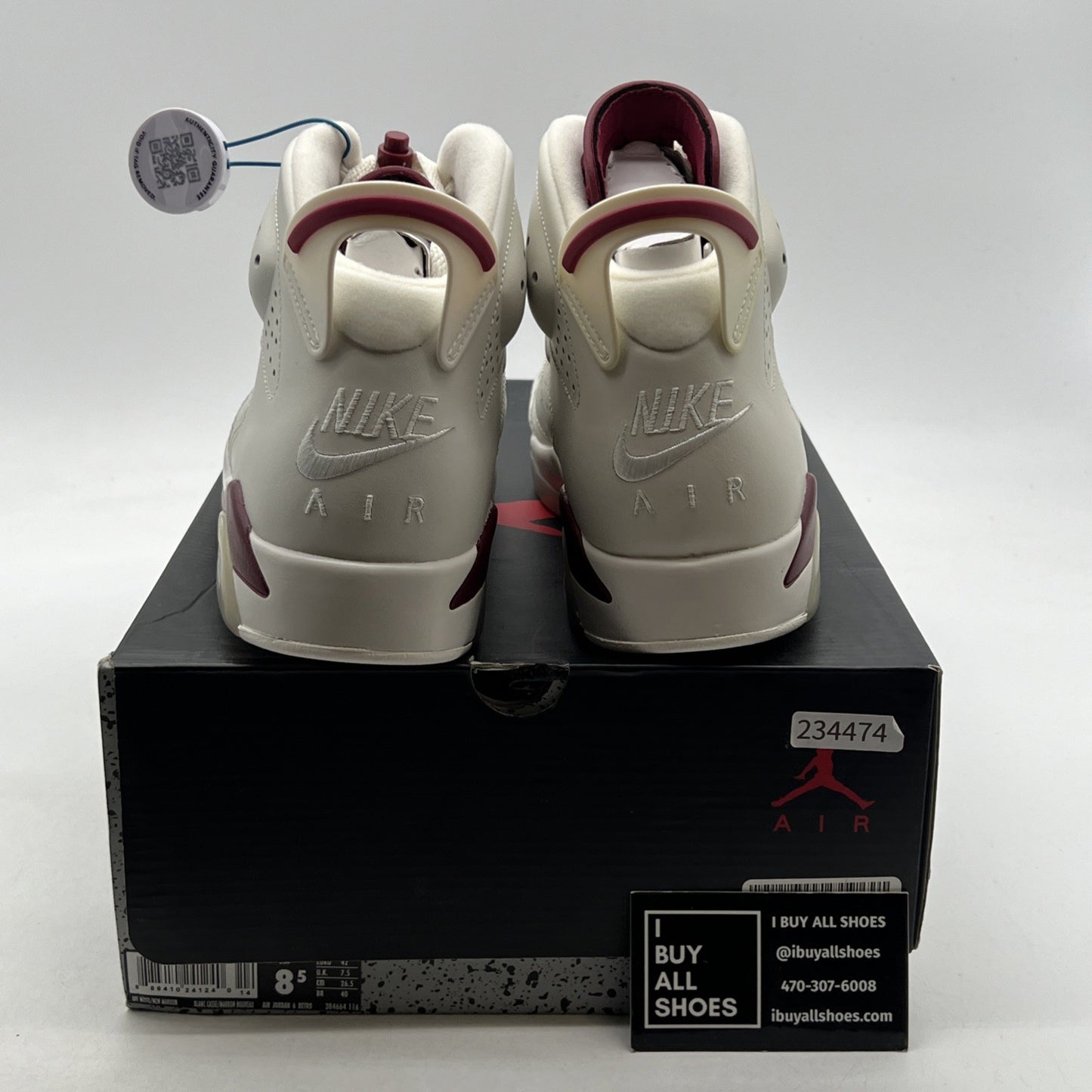 Size 8.5 - Air Jordan 6 Retro 2015 Maroon (384664-116)