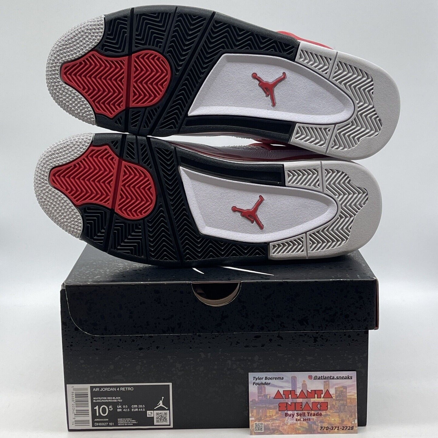 Size 10.5 - Jordan 4 Retro Mid Red Cement White Black Red Leather (DH6927-161)