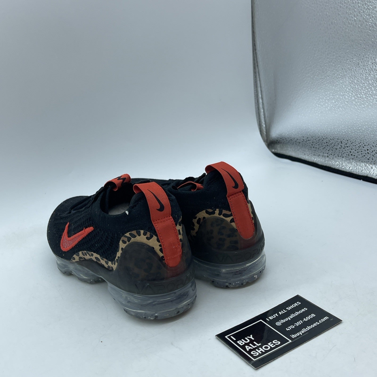 Size 6W - Nike Air Vapormax 2021 Flyknit Leopard Black Brown Suede (DH4090-001)