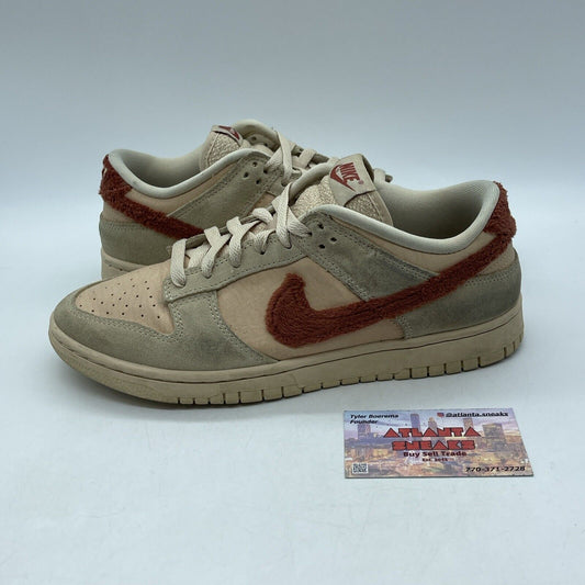 Size 9.5W - Nike Dunk Low Terry Swoosh Brown Suede Leather (DZ4706-200)