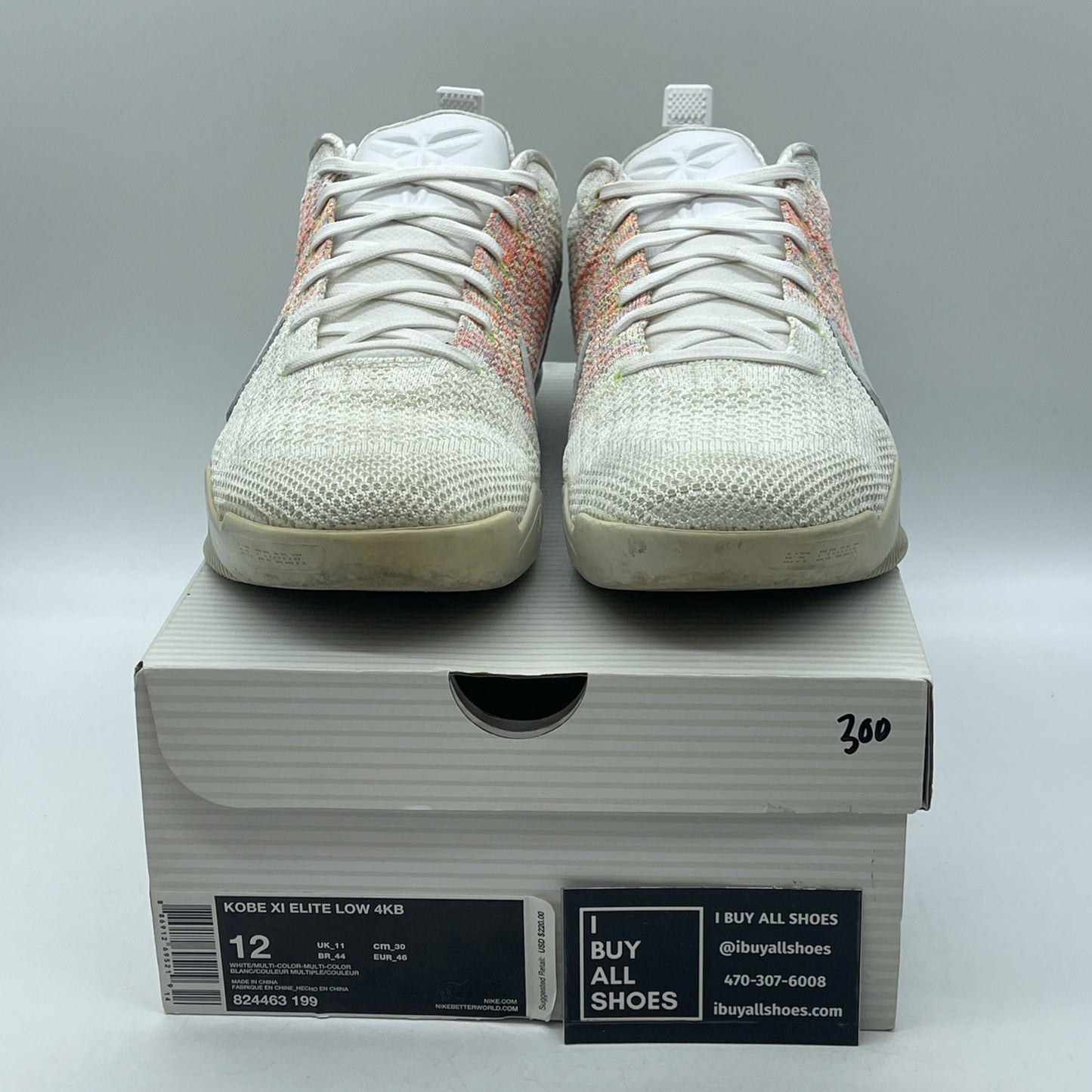 Size 12 - Nike Kobe 11 Elite 4KB Low White Horse Green Suede (824463-199)