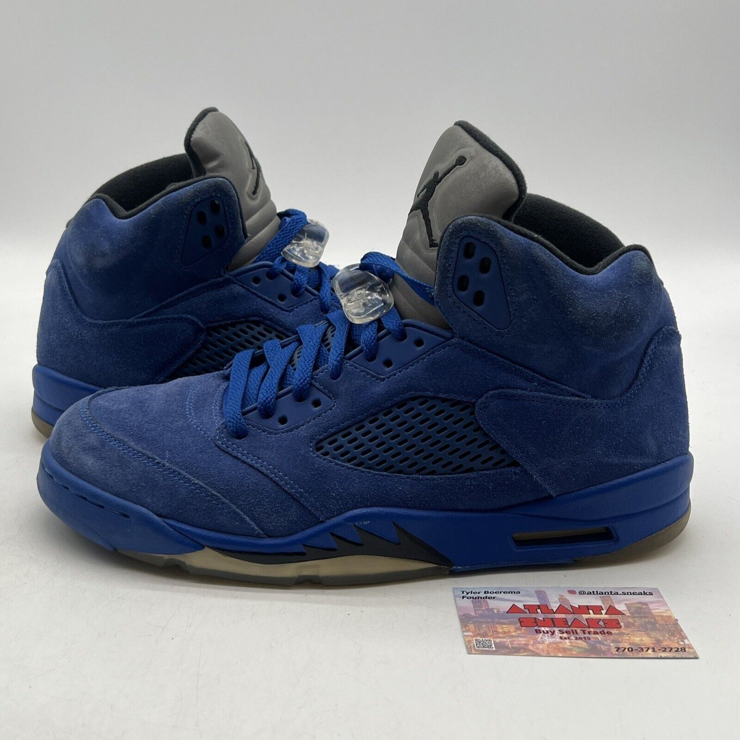Size 11 - Air Jordan 5 Retro Blue Suede Grey Black (136027-401)