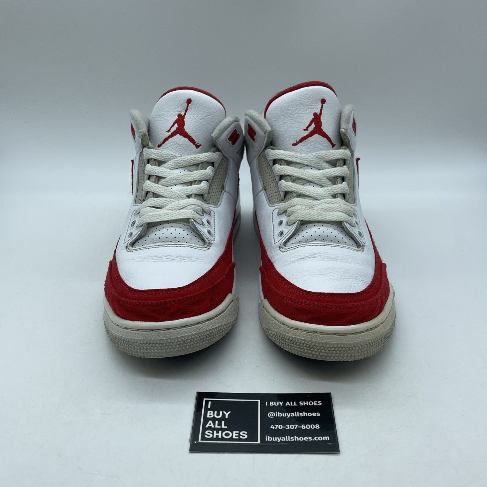 Size 10 - Jordan 3 Retro Tinker Air Max 1 2019 Red White Suede (CJ0939-100)