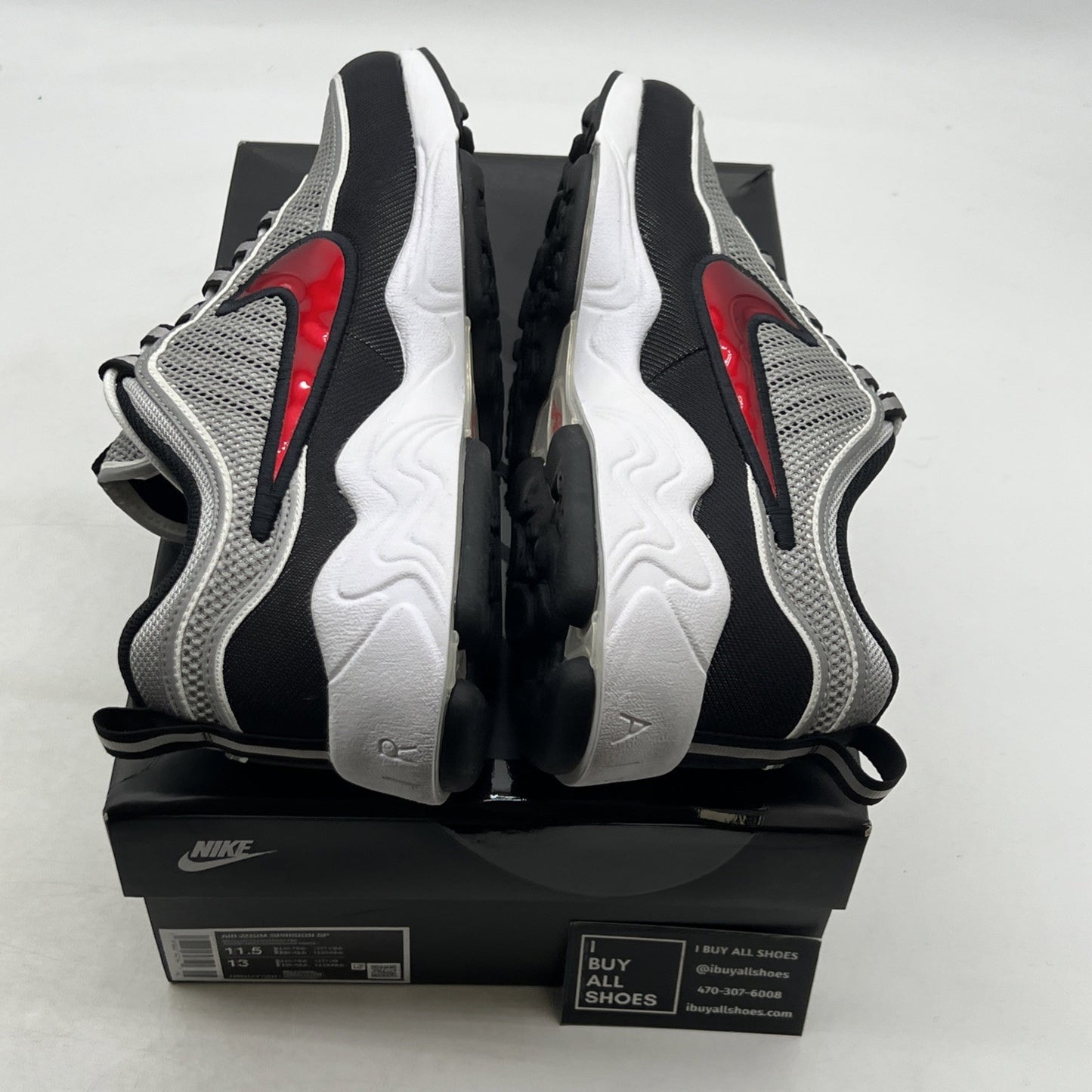 Size 11.5 - Nike Air Zoom Spiridon SP 2024 Silver Red (HF9117-001)