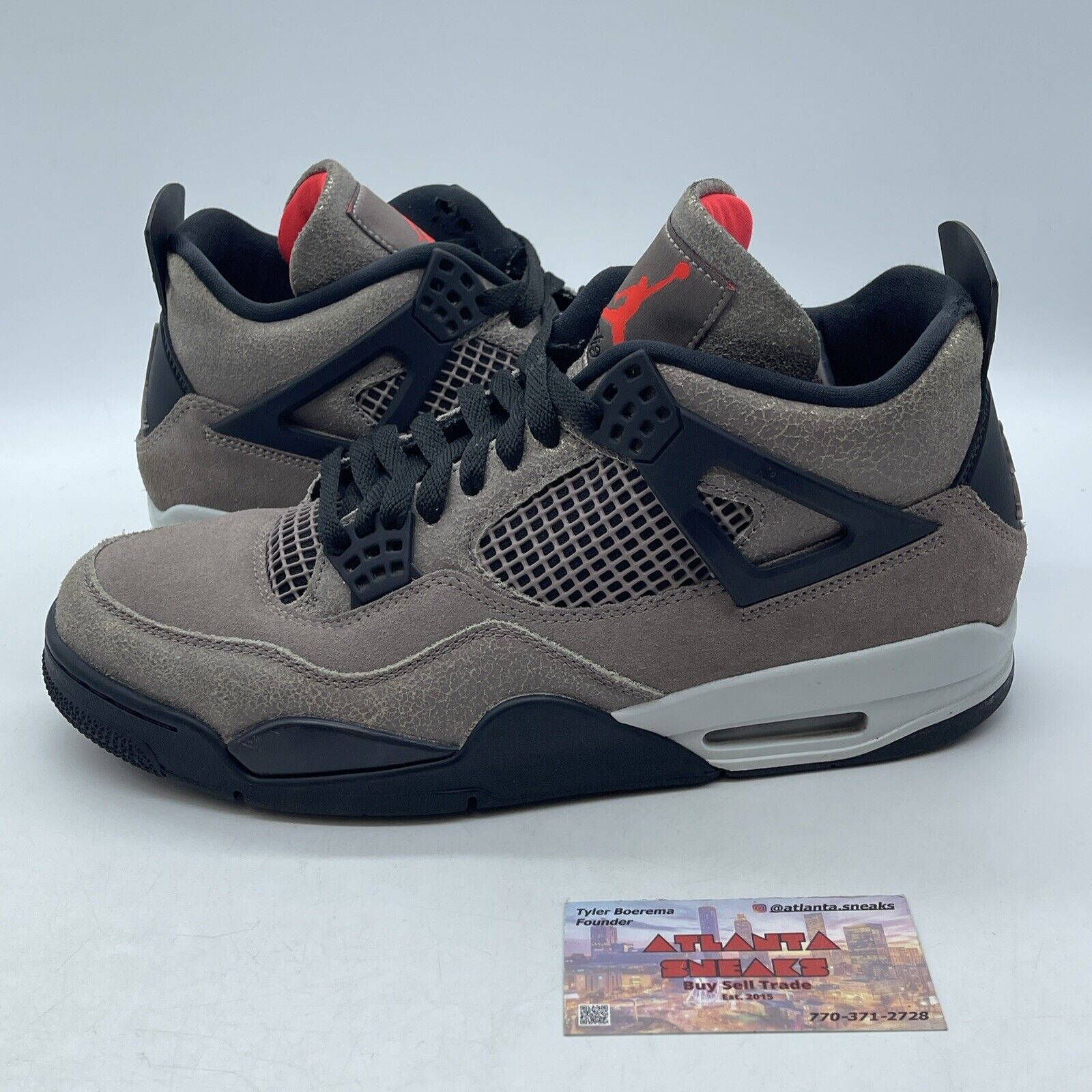 Size 10.5 - Jordan 4 Retro Mid Taupe Haze Black Orange White (DB0732-200)