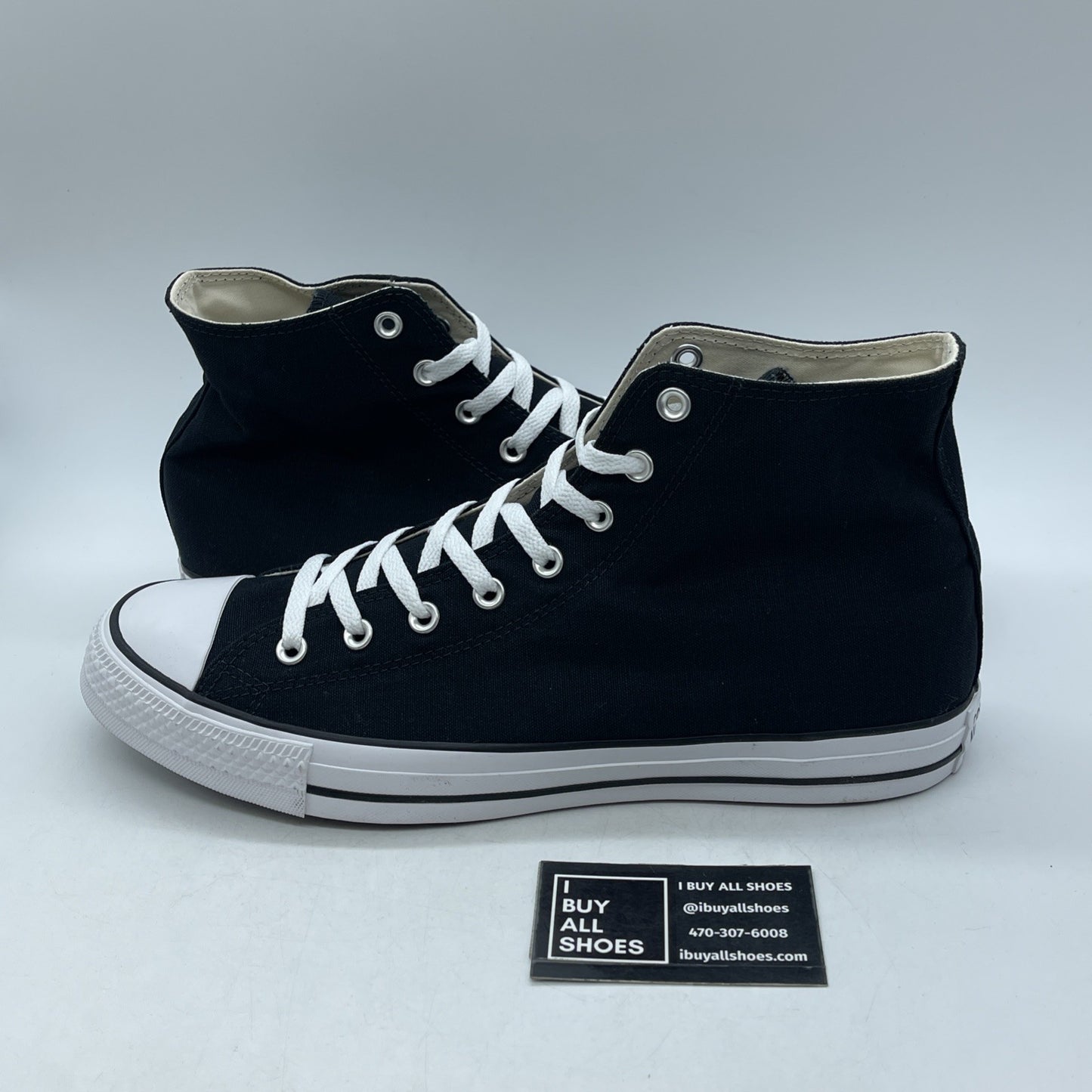 Size 13 - Converse Chuck Taylor All Star High Black White (165694C)