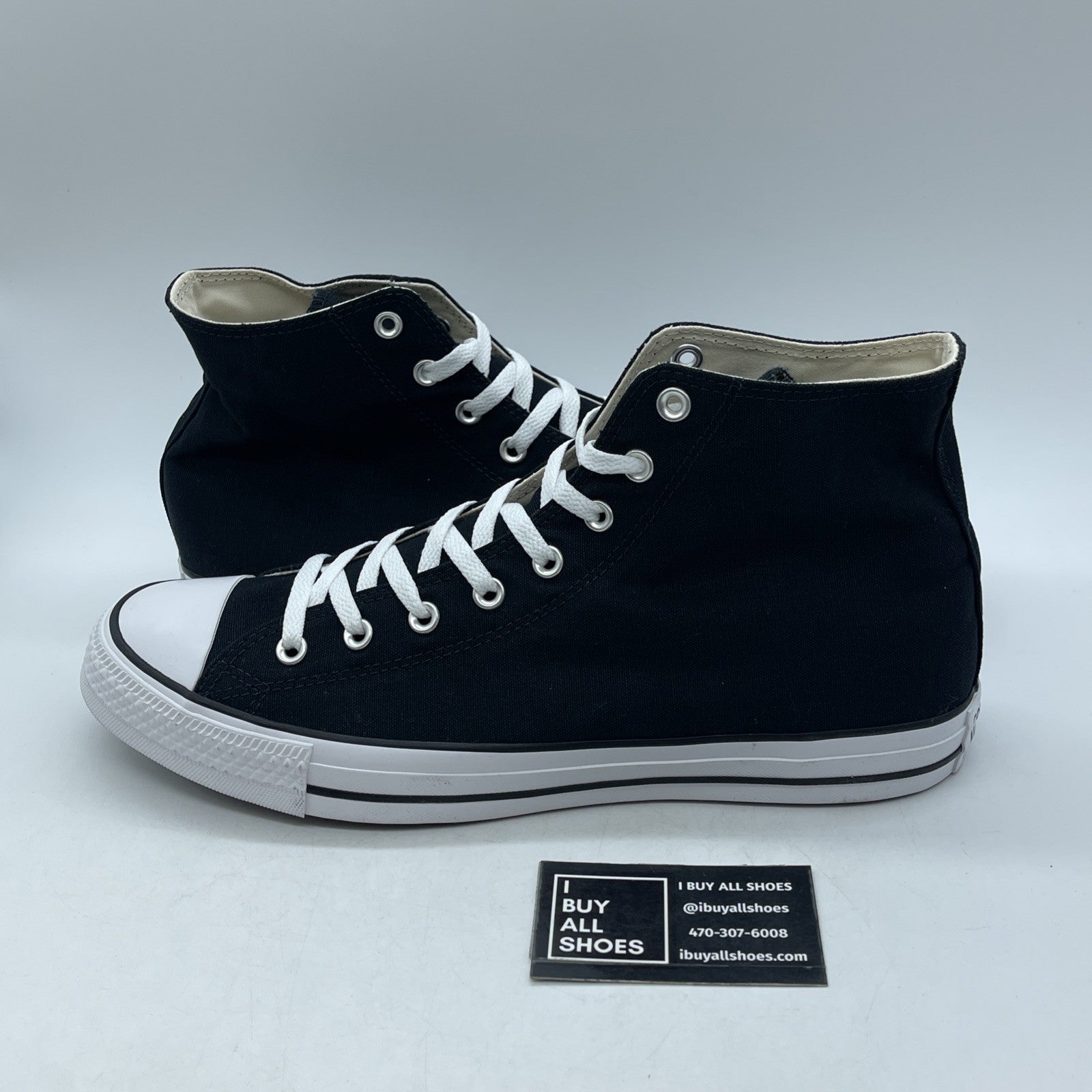 Size 13 - Converse Chuck Taylor All Star High Black White (165694C)
