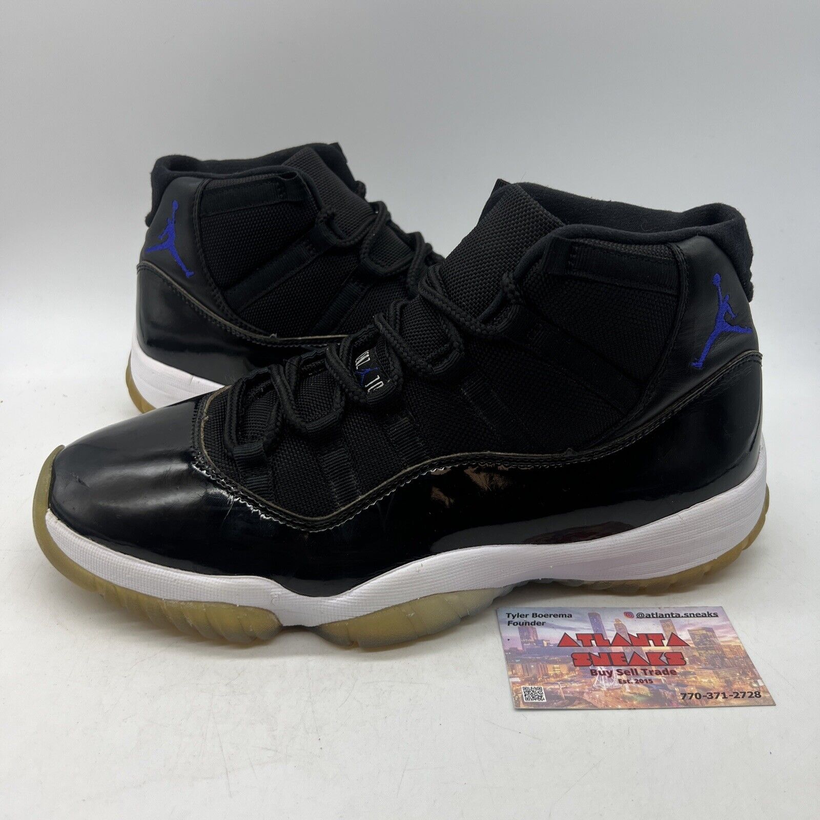 Size 10 - Jordan 11 Retro High Space Jam Black White (378037-003)