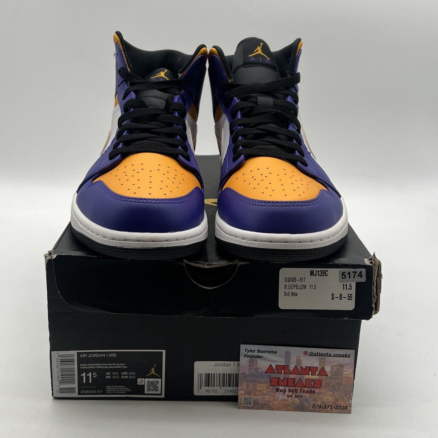 Size 11.5 - Air Jordan 1 Mid Lakers (DQ8426-517)