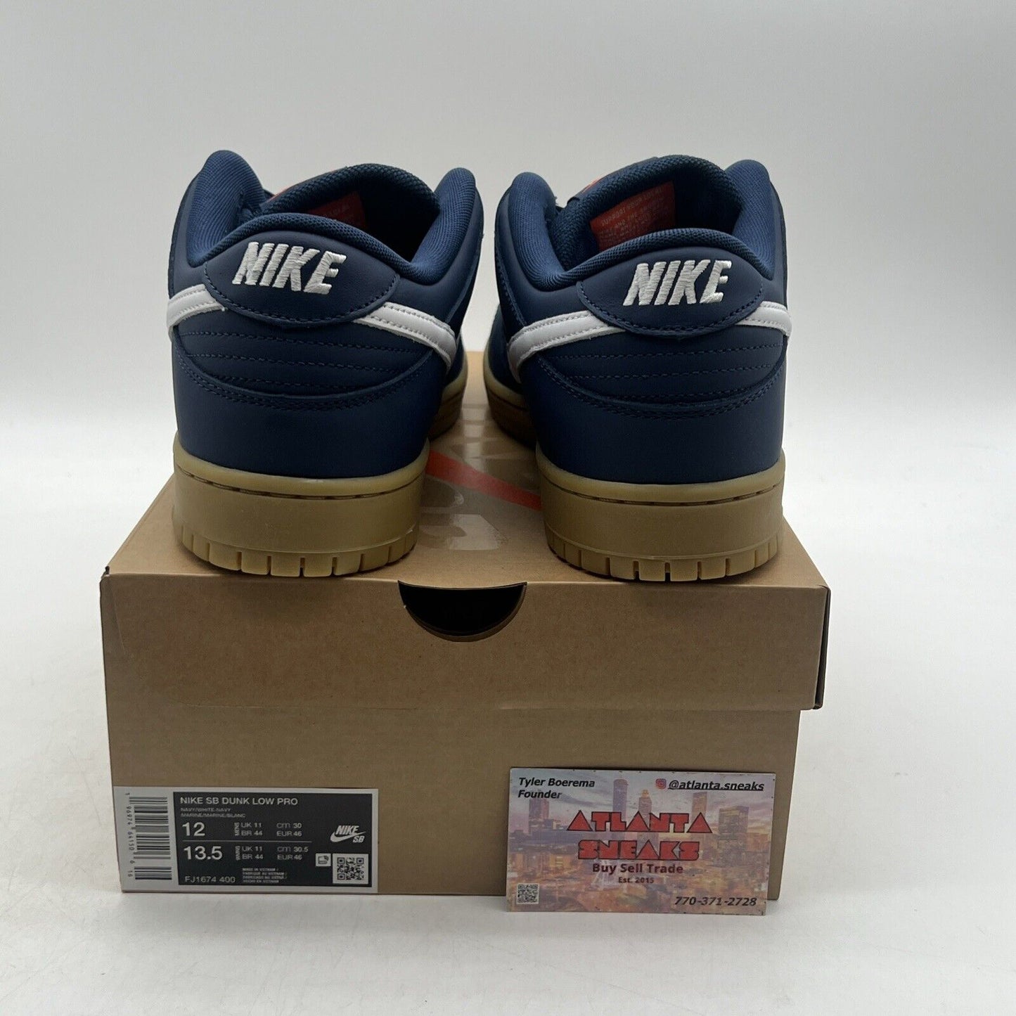 Size 12 - Nike SB Dunk Low Pro ISO Orange Label Navy Gum Light Brown FJ1674-400