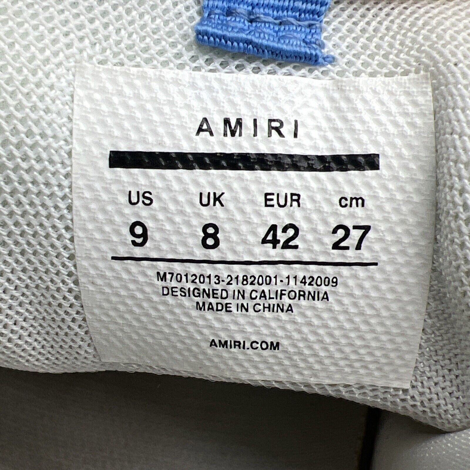 Size 9 - Amiri Bone Runner Sneaker Blue/White