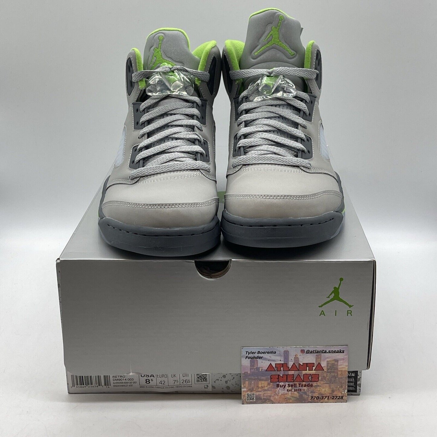 Size 8.5 - Jordan 5 Retro Green Bean Grey Leather (DM9014-003