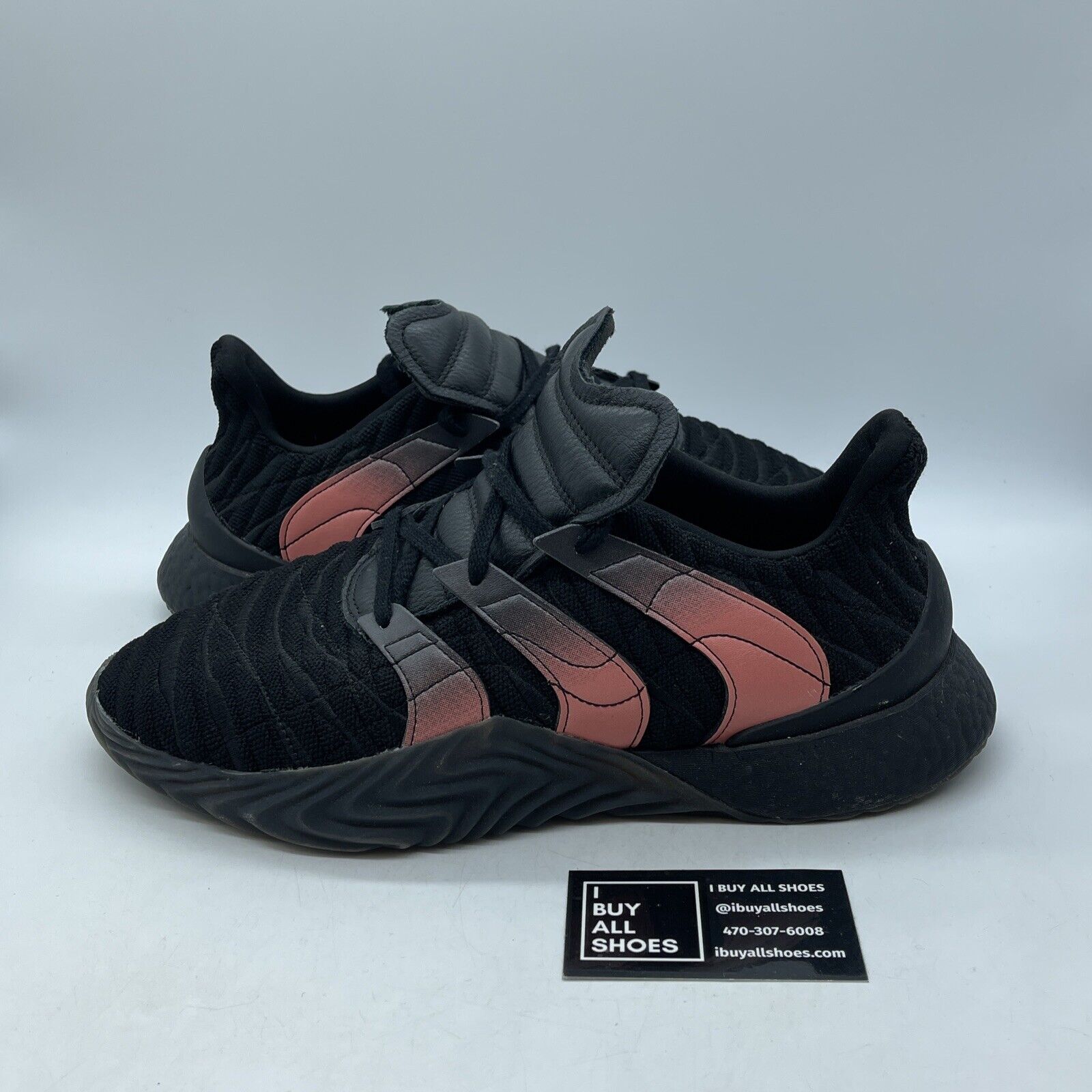 Size 13 - adidas Sobakov 2.0 Core Black Solar Orange Pink Black Suede (EE5632)