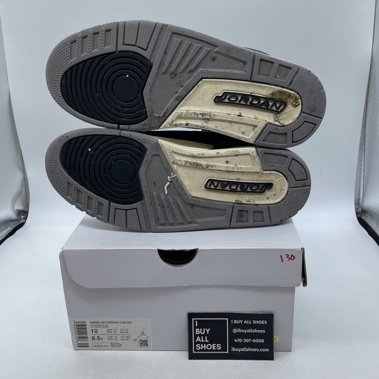 Size 10W - Air Jordan 3 Retro Off Noir (CK9246-001)