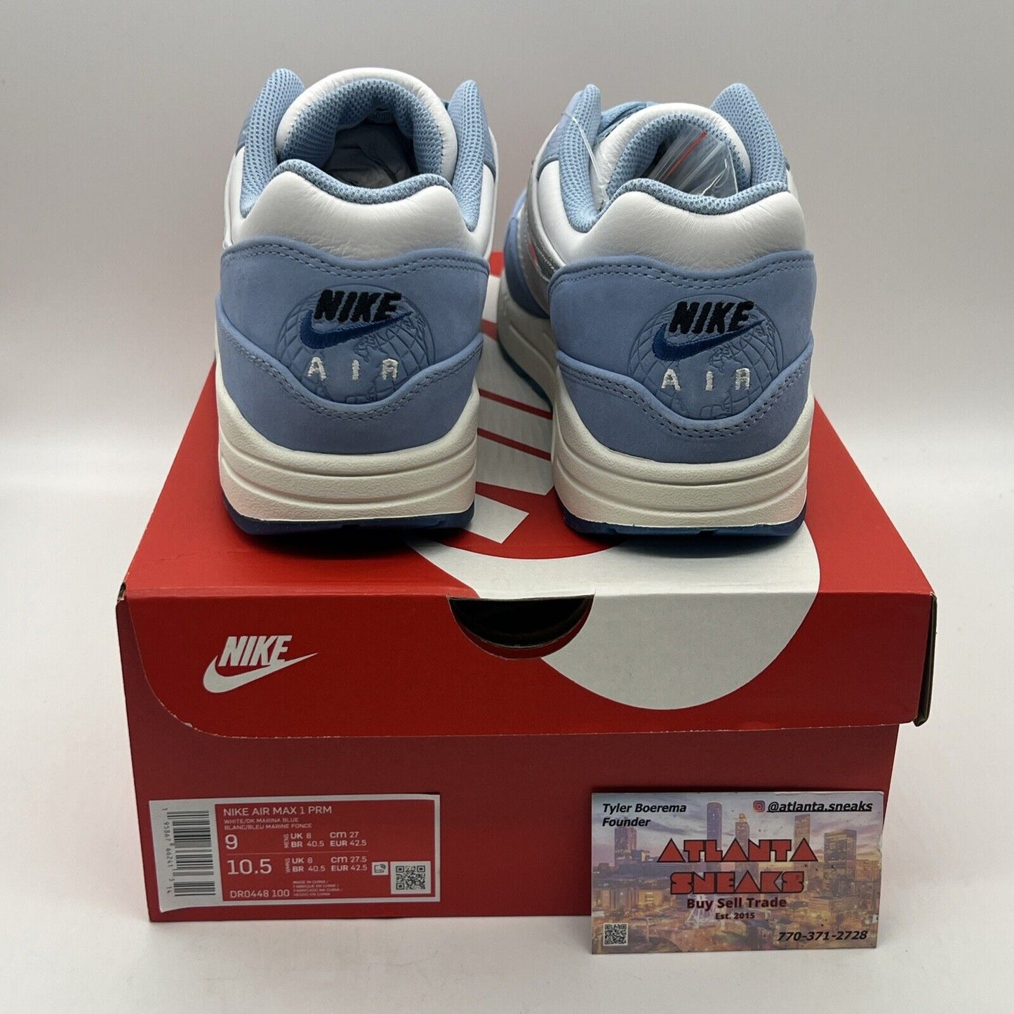 Size 9 - Nike Air Max 1 Premium Air Max Day - Blueprint Brand New Og All DS