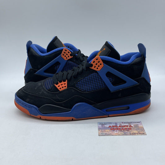 Size 12 - Air Jordan 4 Retro Cavs Orange Blue Black Suede Leather (308497-027)