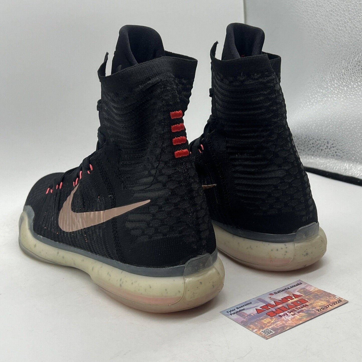 Size 10 - Nike Kobe 10 Elite Rose Gold Red Black (718763-091)