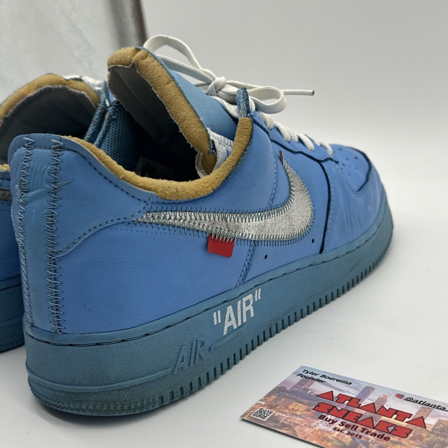 Size 11.5 - Nike Air Force 1 Low '07 x Off-White MCA Blue UNC Lowest On Market!