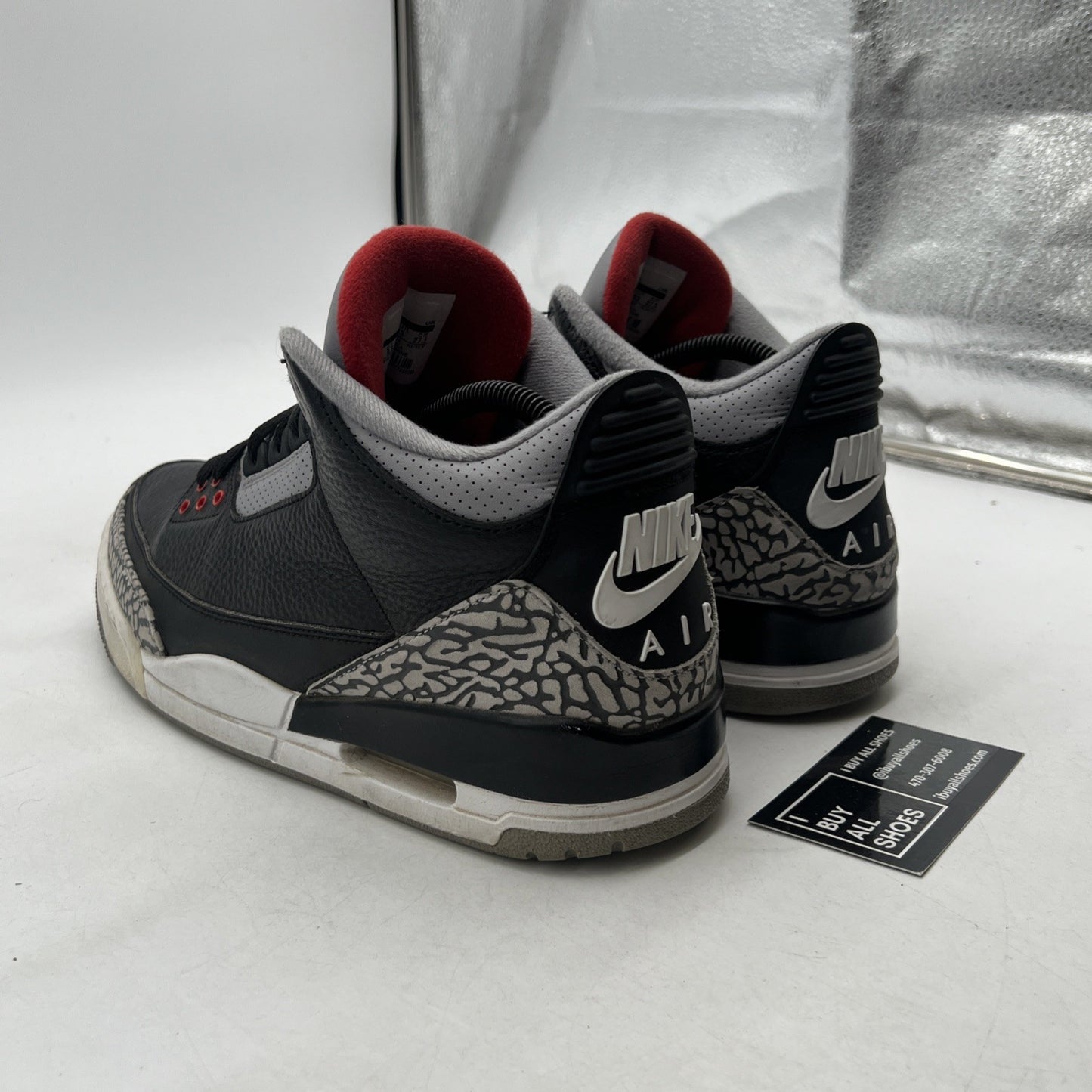 Size 9.5 - Air Jordan 3 Retro OG Mid Black Cement (854262-001)