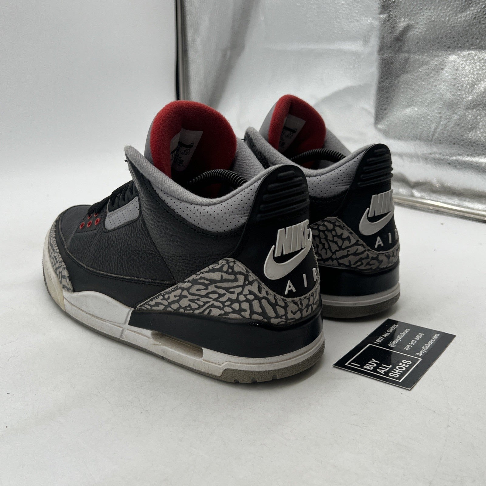 Size 9.5 - Air Jordan 3 Retro OG Mid Black Cement (854262-001)