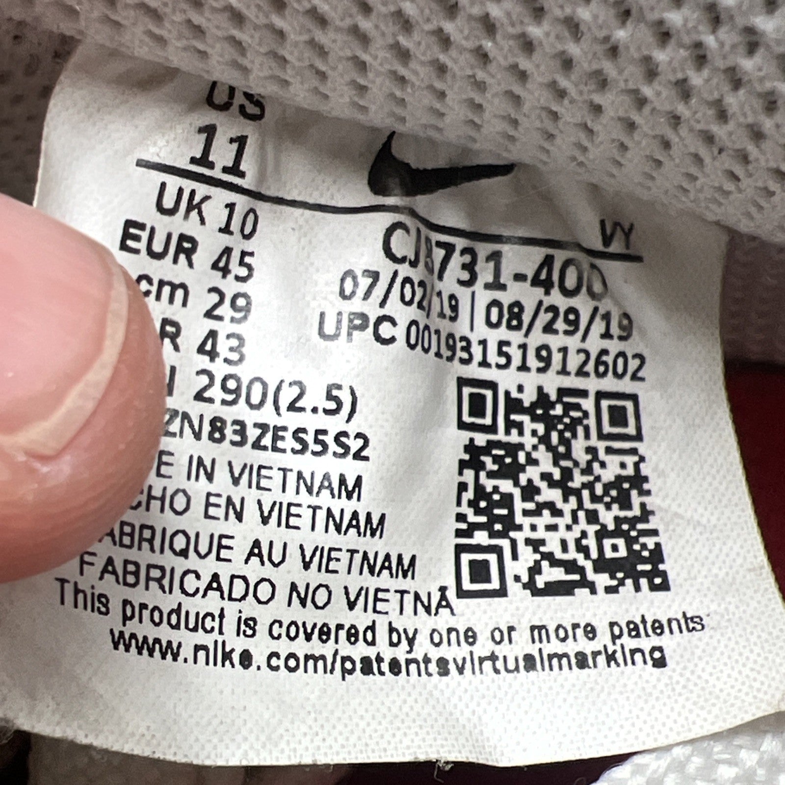 Size 11 - Nike Air Force 1 Low USA (CJ8731-400)