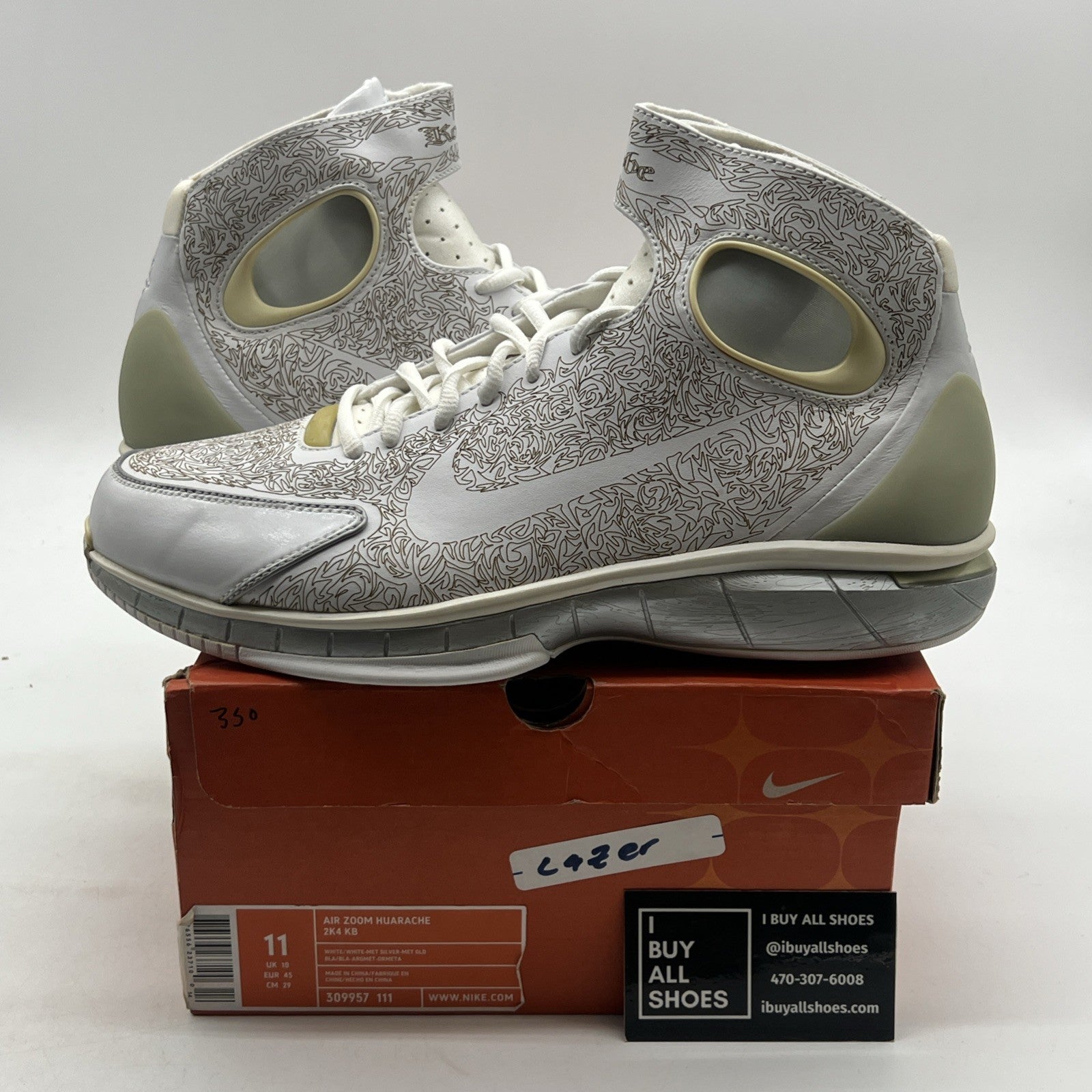 Size 11 - Nike Air Zoom Huarache 2K4 KB Kobe Laser (309957-111)