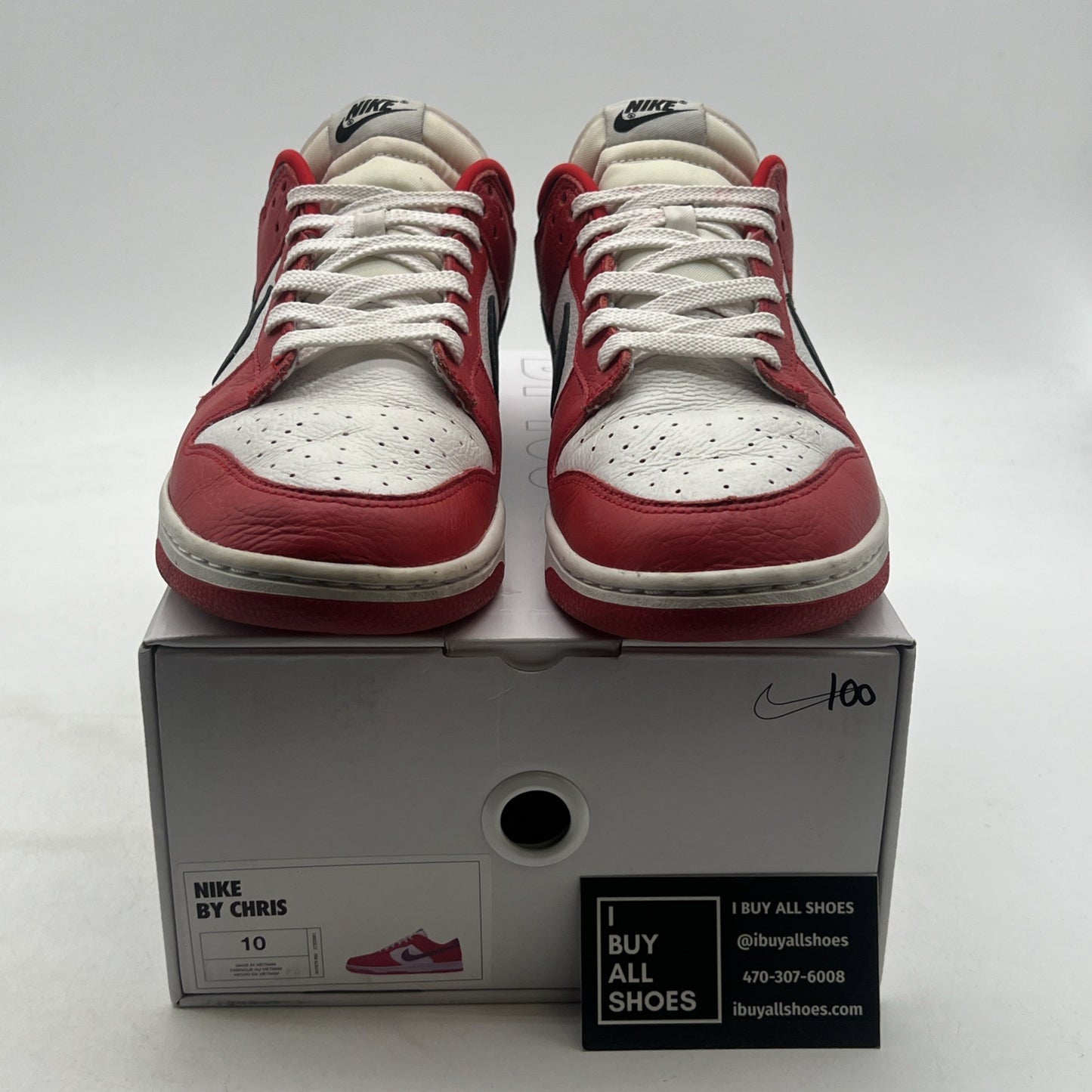 Size 10 - Nike Dunk Low By You “Chicago” Custom Men’s (AH7979-992)