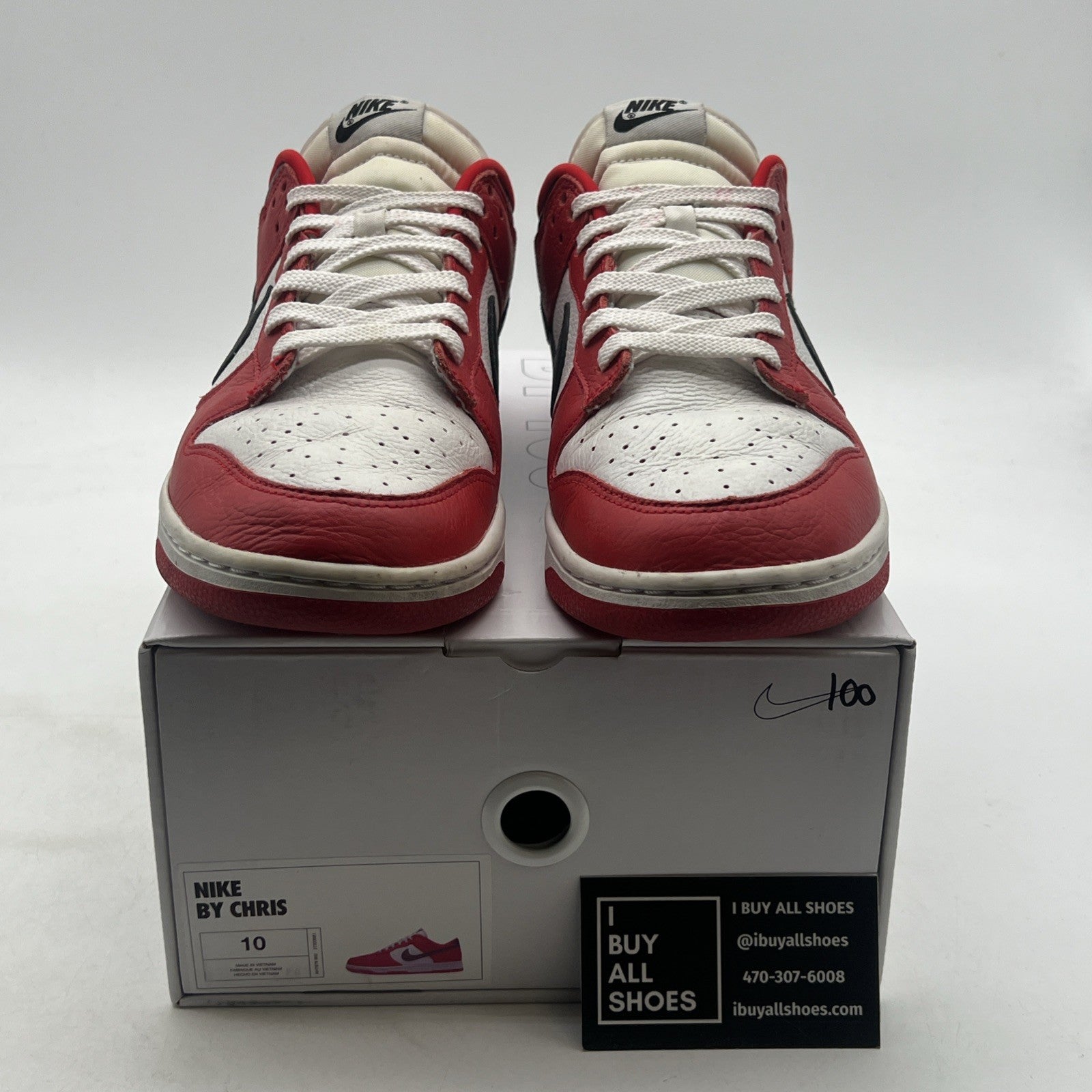 Size 10 - Nike Dunk Low By You “Chicago” Custom Men’s (AH7979-992)