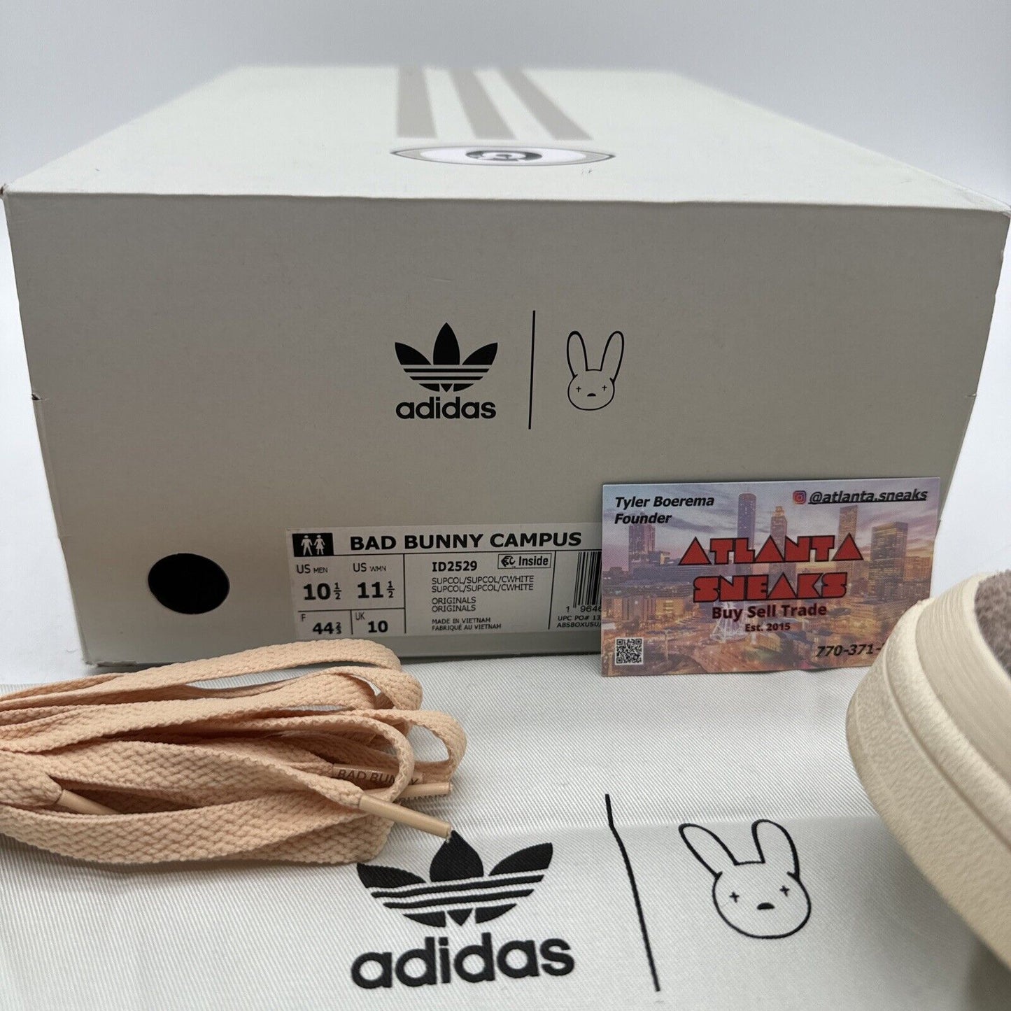 Adidas x Bad Bunny Campus (SUPCOL/SUPCOL/CREWHT) Men's Shoes ID2529 Size 10.5 Me