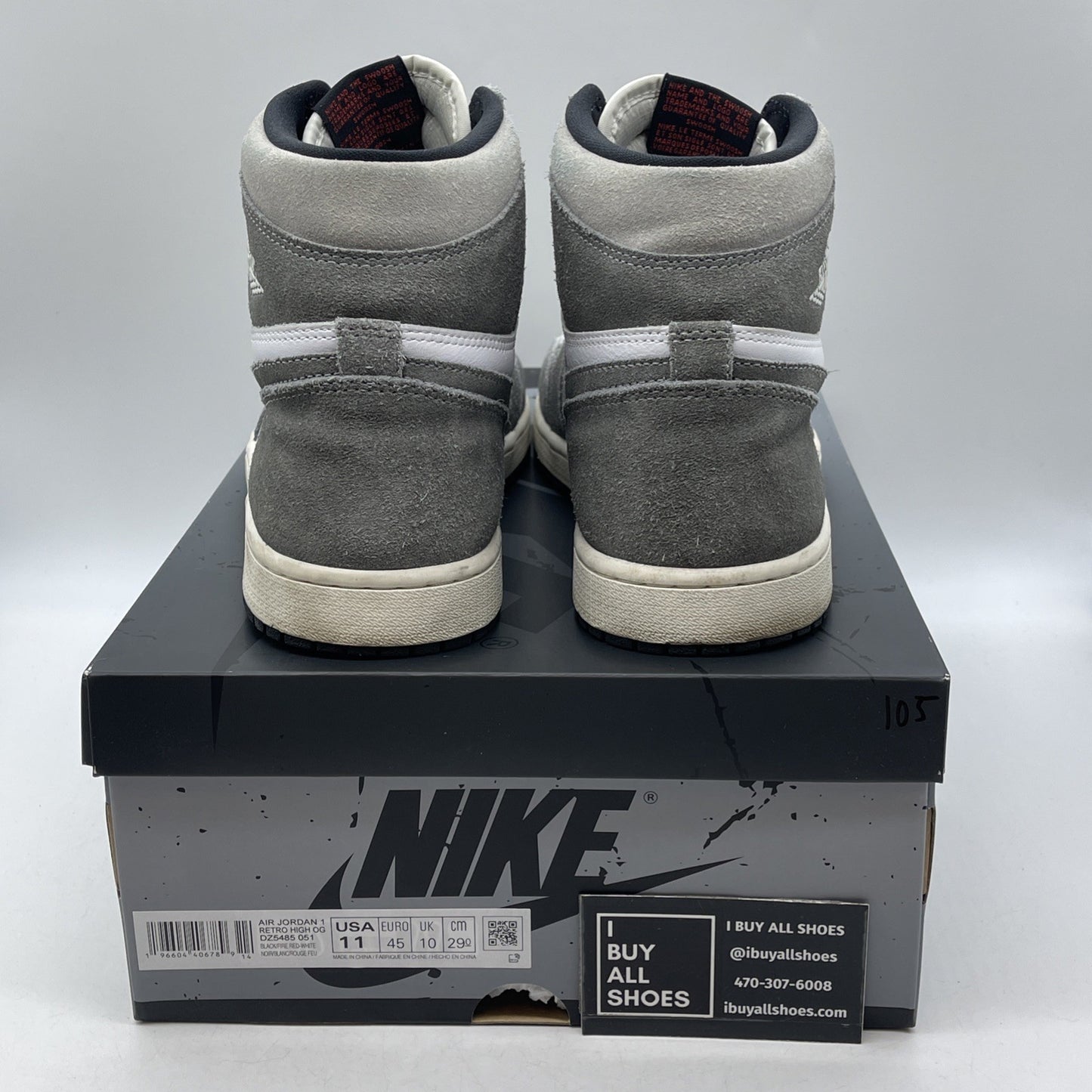 Size 11 - Air Jordan 1 Retro OG High Washed Black (DZ5485-051)