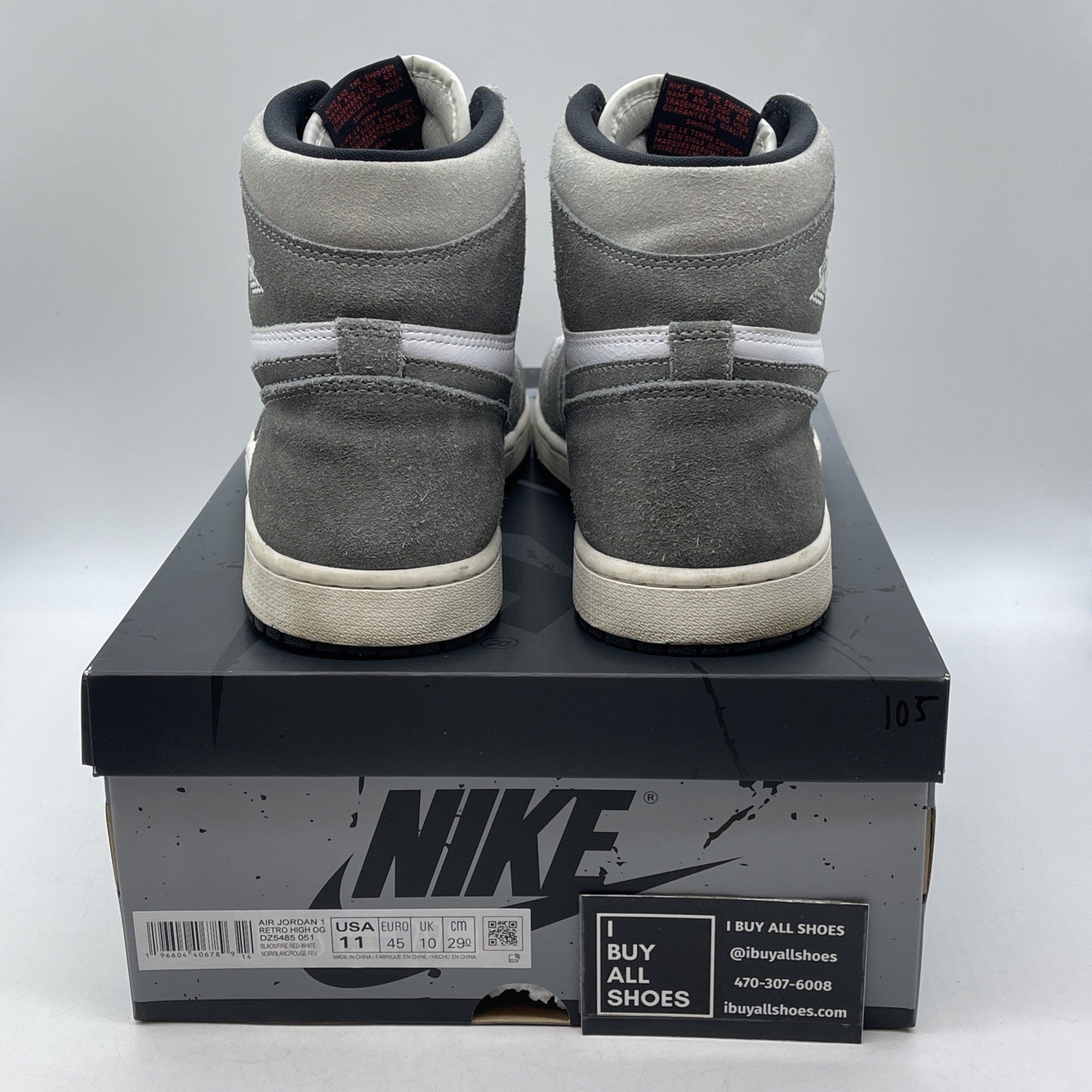 Size 11 - Air Jordan 1 Retro OG High Washed Black (DZ5485-051)