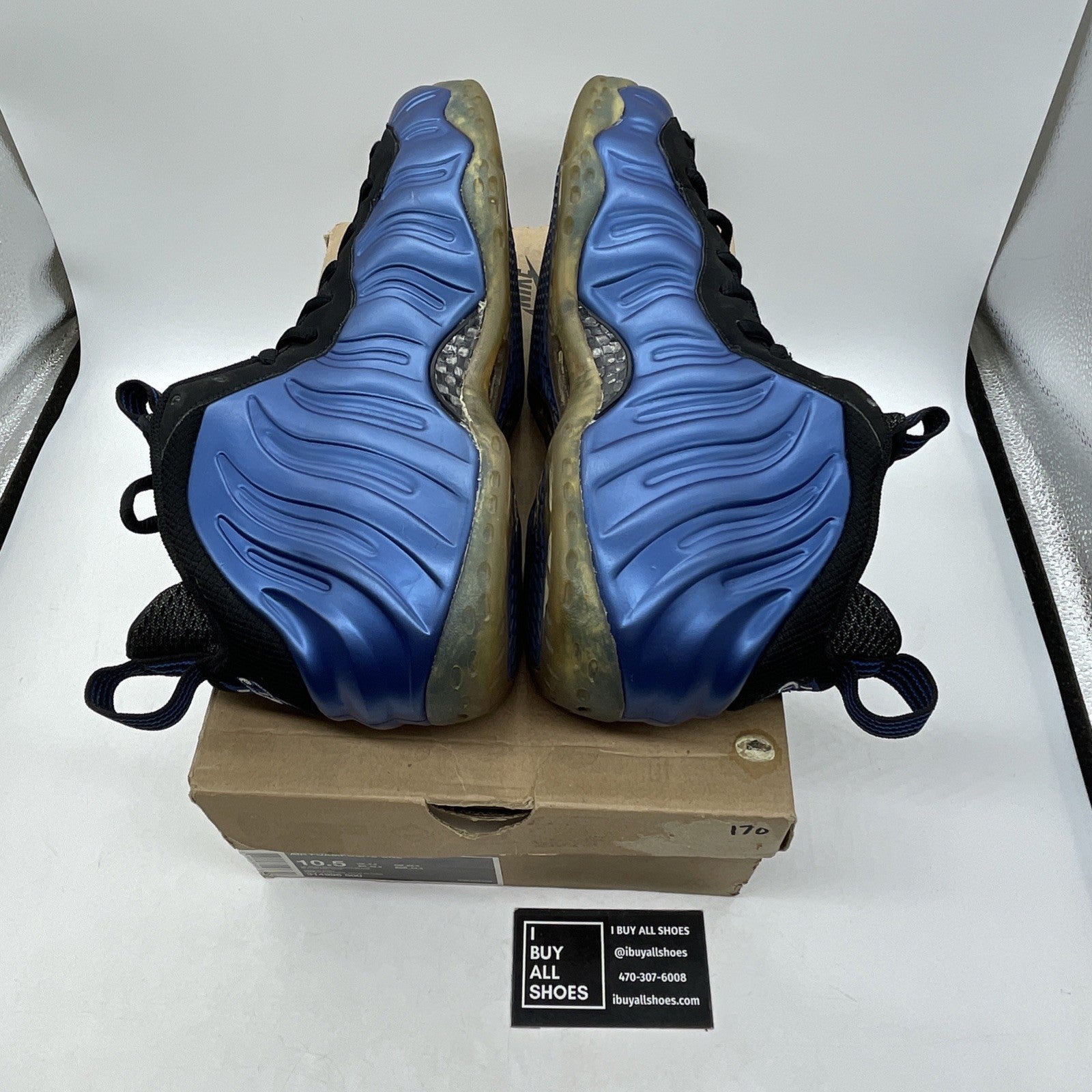 Size 10.5 - Nike Air Foamposite One 2011 Royal Blue Black Suede (314996-500)