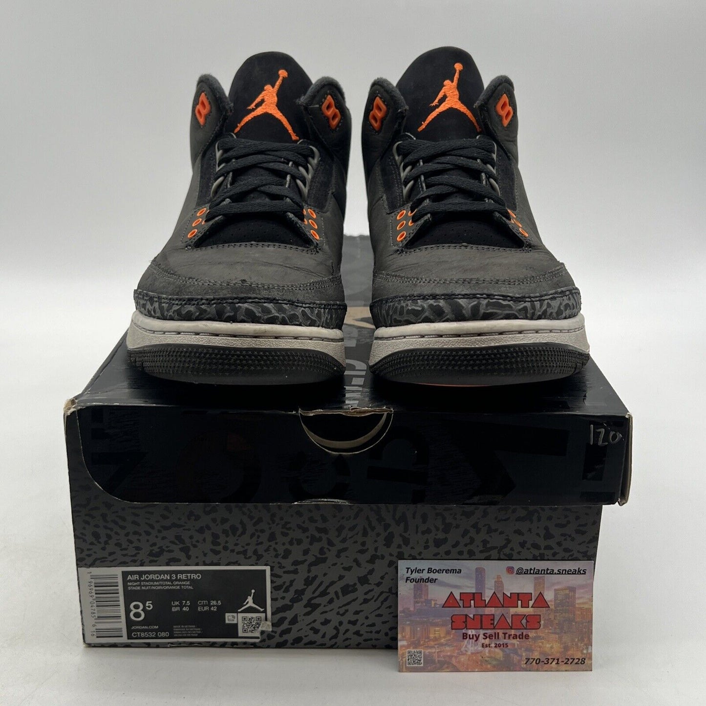 Size 8.5 - Jordan 3 Retro 2023 Mid Fear (CT8532-080)