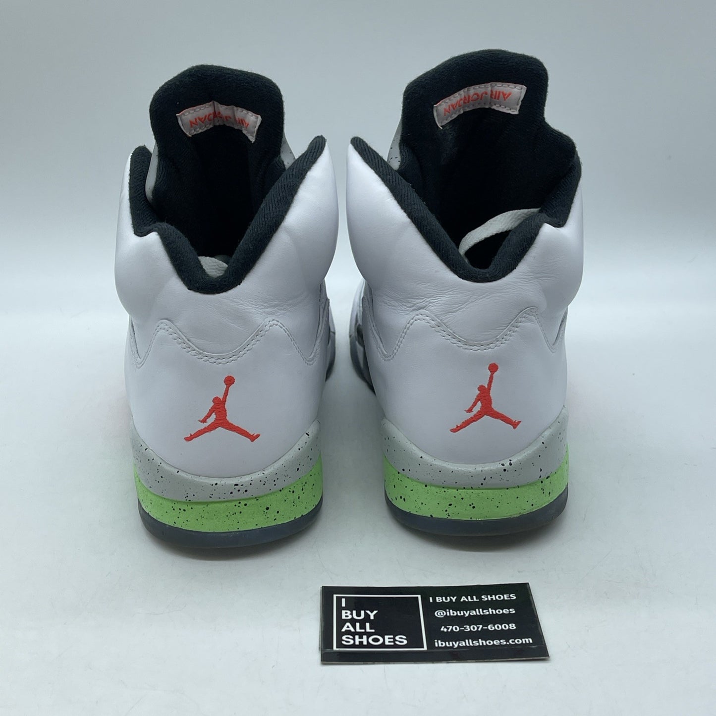 Size 12 - Air Jordan 5 Retro Pro Stars White Green Leather (136027-115)