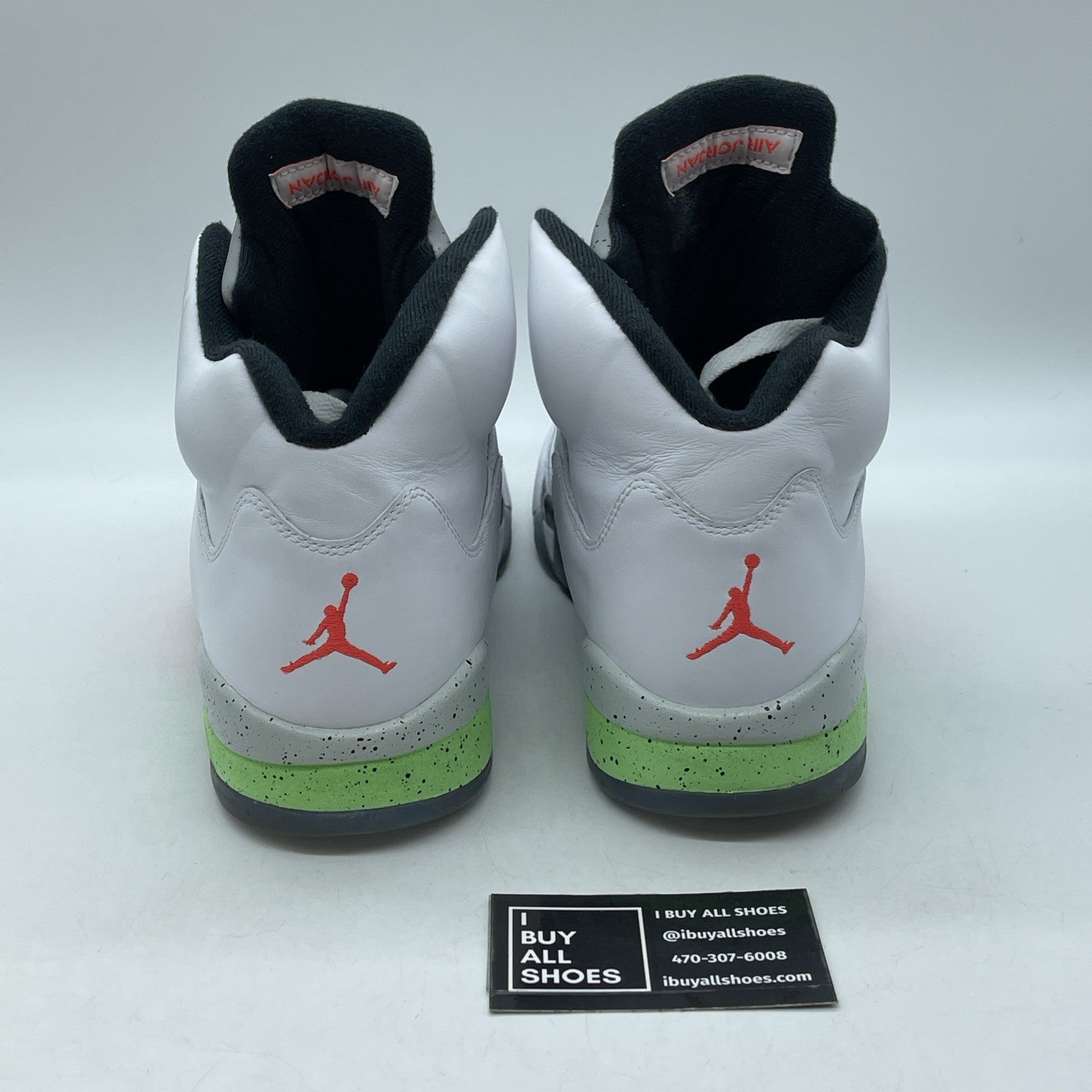 Size 12 - Air Jordan 5 Retro Pro Stars White Green Leather (136027-115)