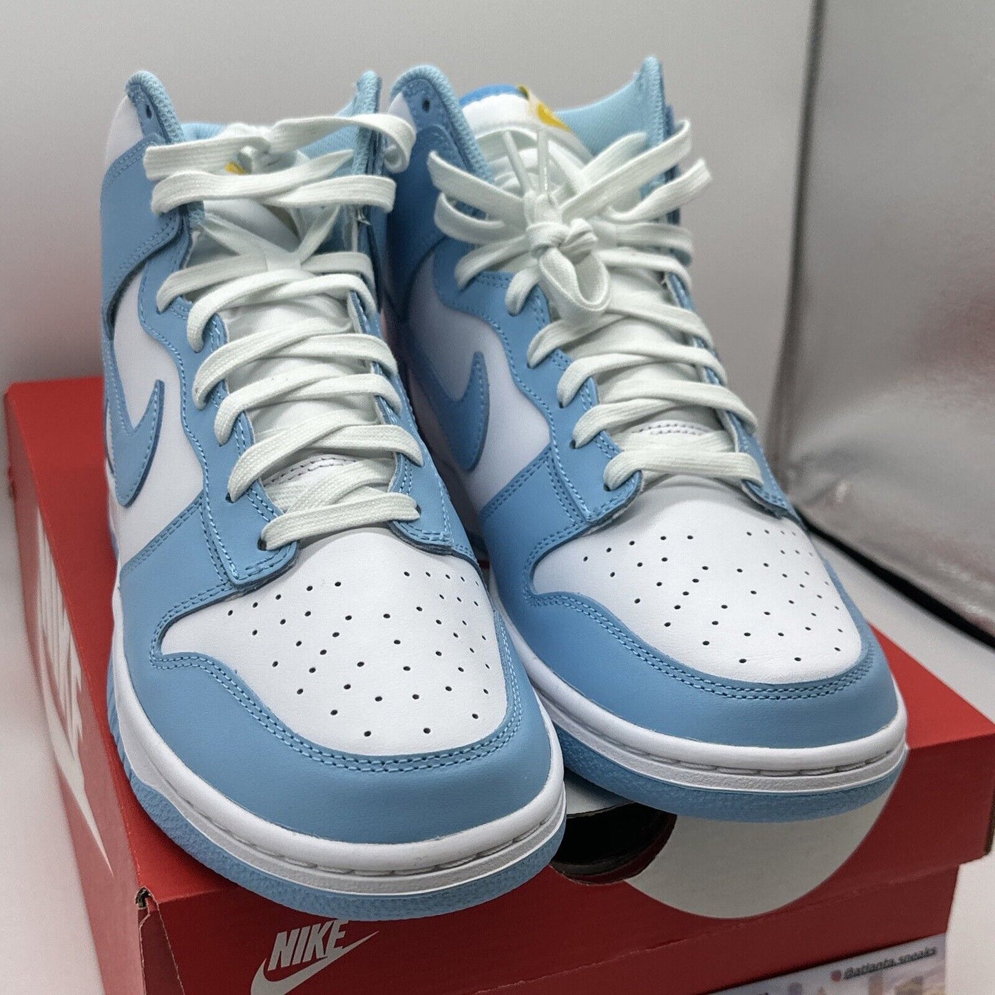 Nike SB Dunk High Blue Chill New Sz 10 With Original Box Whir Yellow Blue Icy Al
