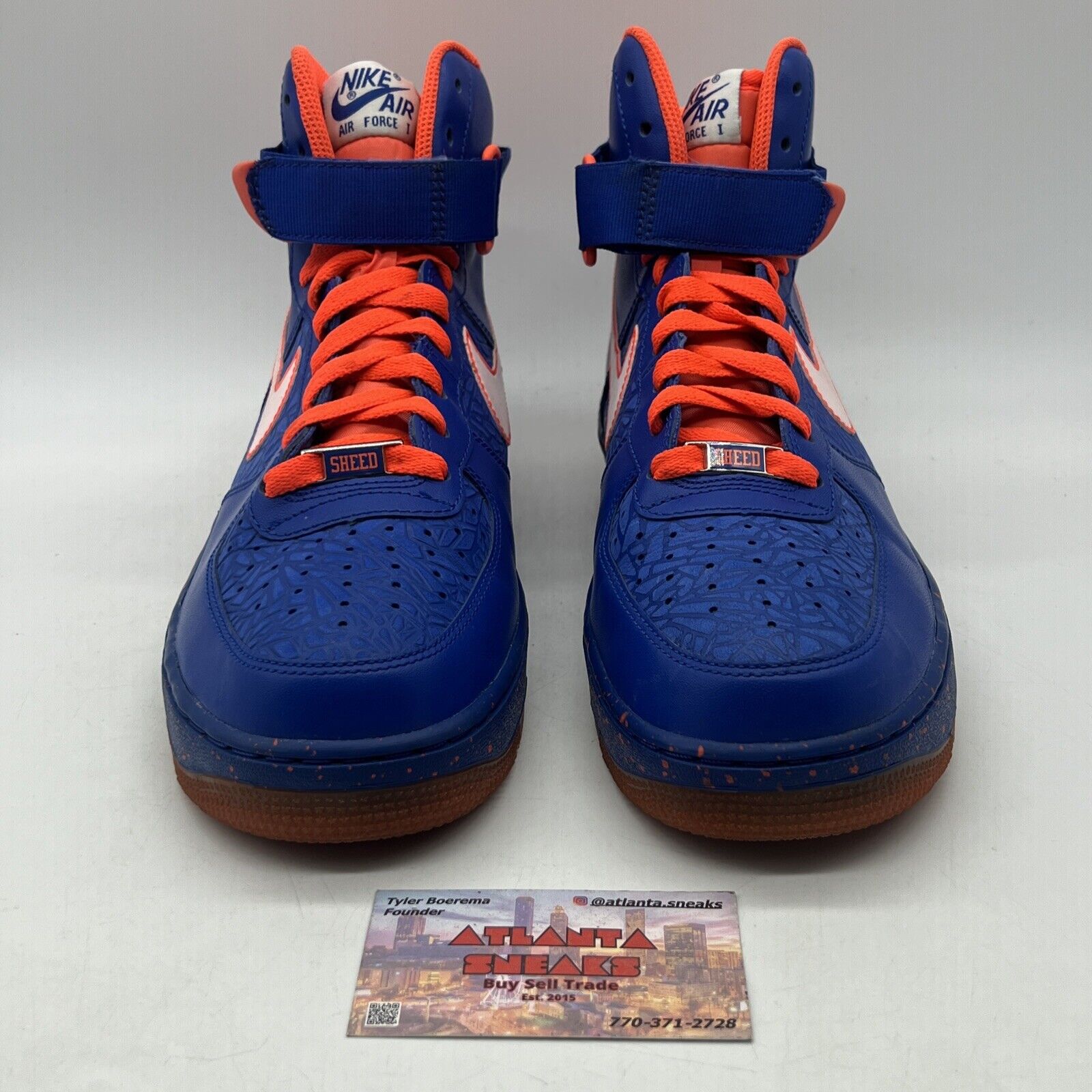 Size 10 - Nike Air Force 1 CMFT Premium QS High Rasheed Wallace Blue 624185-400