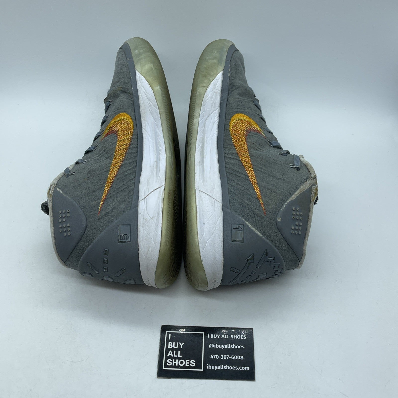 Size 11.5 - Nike Kobe A.D. Grey Snakeskin Red Orange Suede (922482-005)